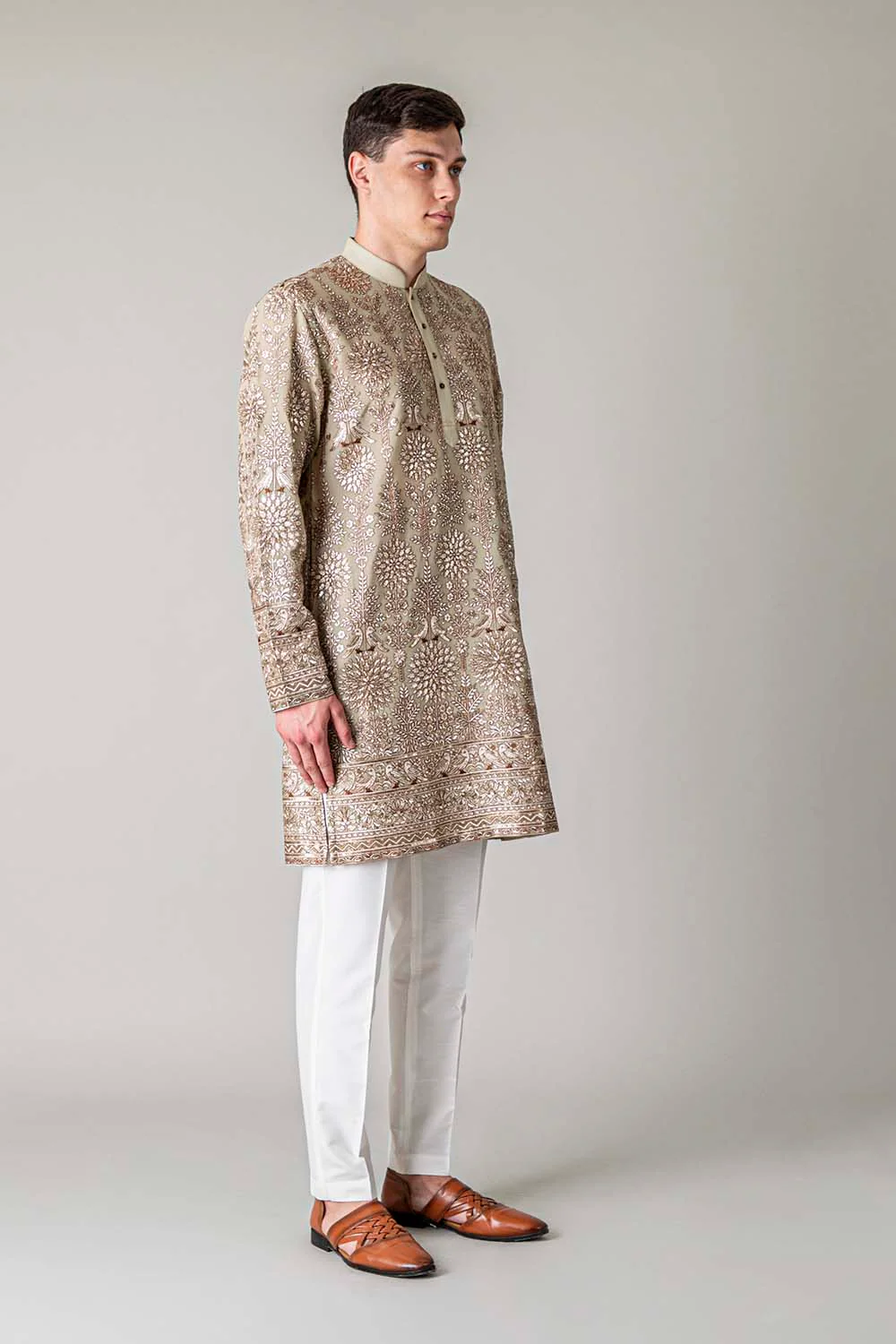 MLS EMBROIDERED KURTA PAJAMA