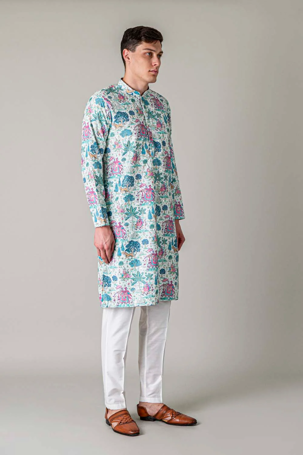 MLS PRINTED KURTA PAJAMA