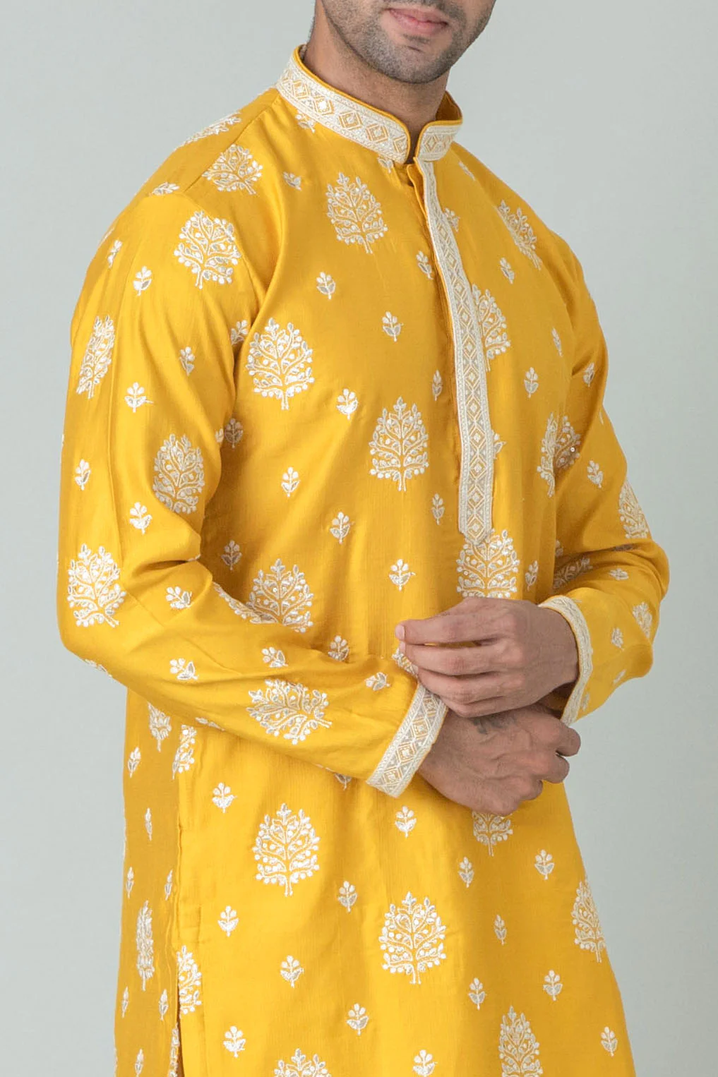 MLS EMBROIDERED KURTA PAJAMA