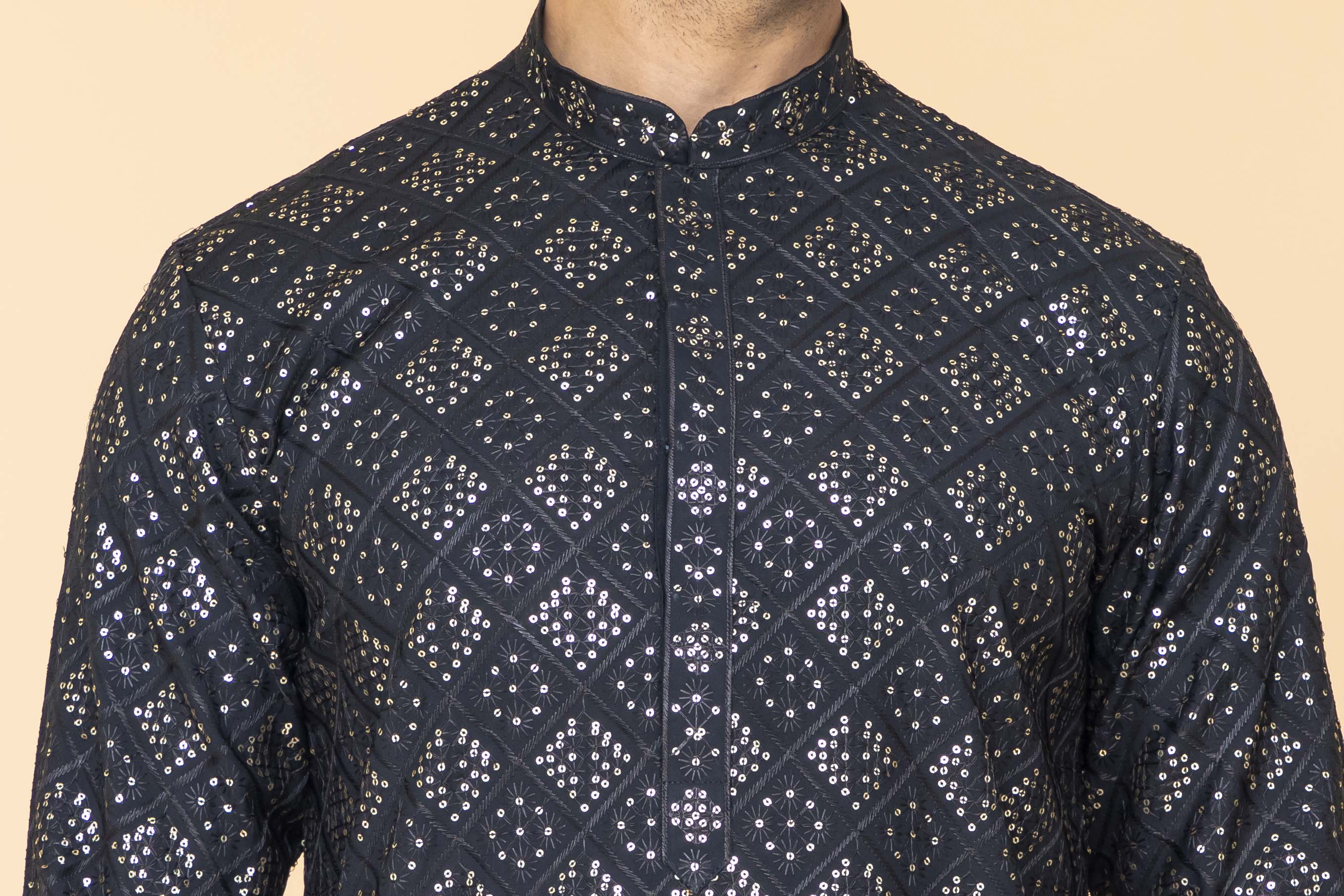 MLS EMBROIDERED KURTA PAJAMA