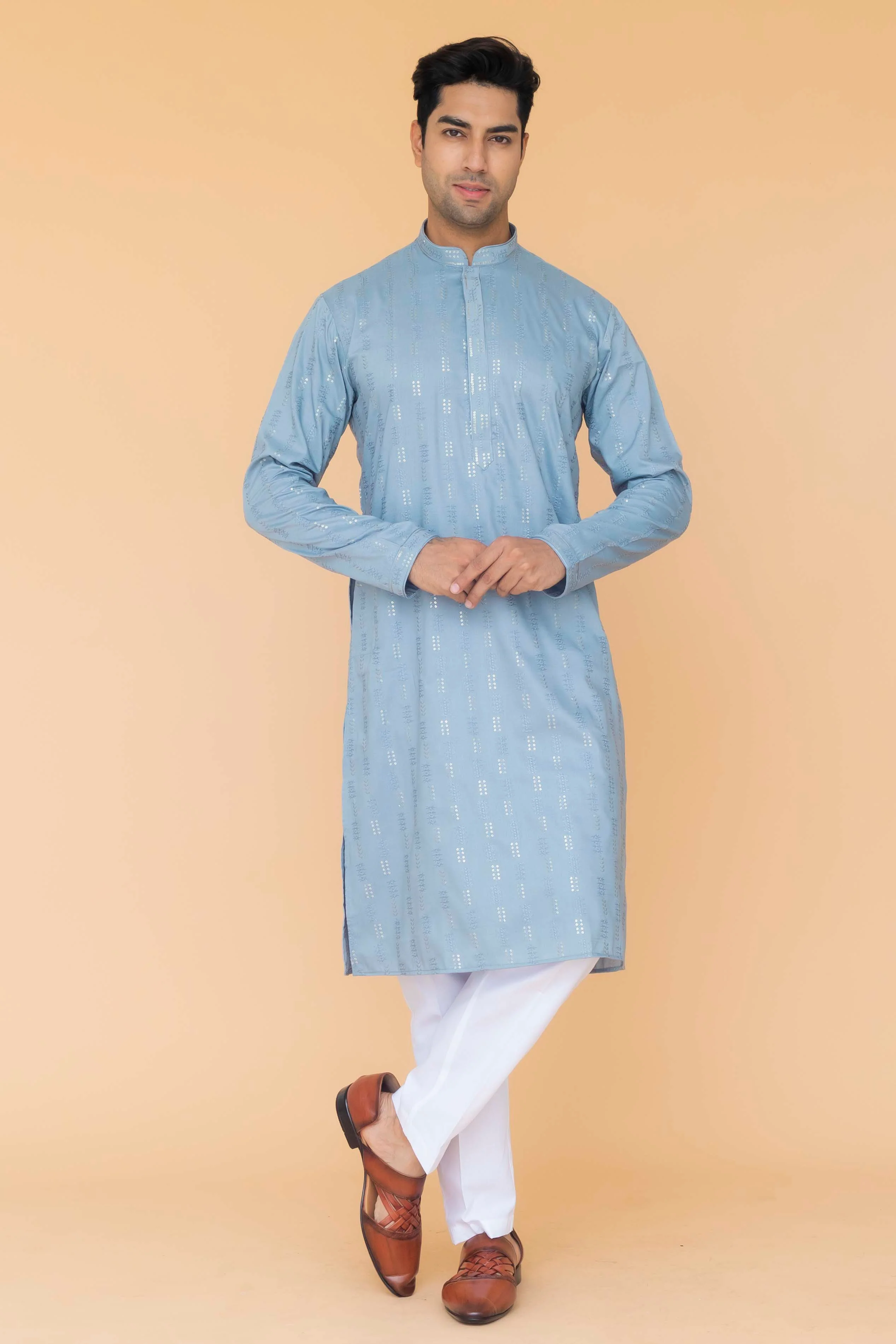 MLS EMBROIDERED KURTA PAJAMA