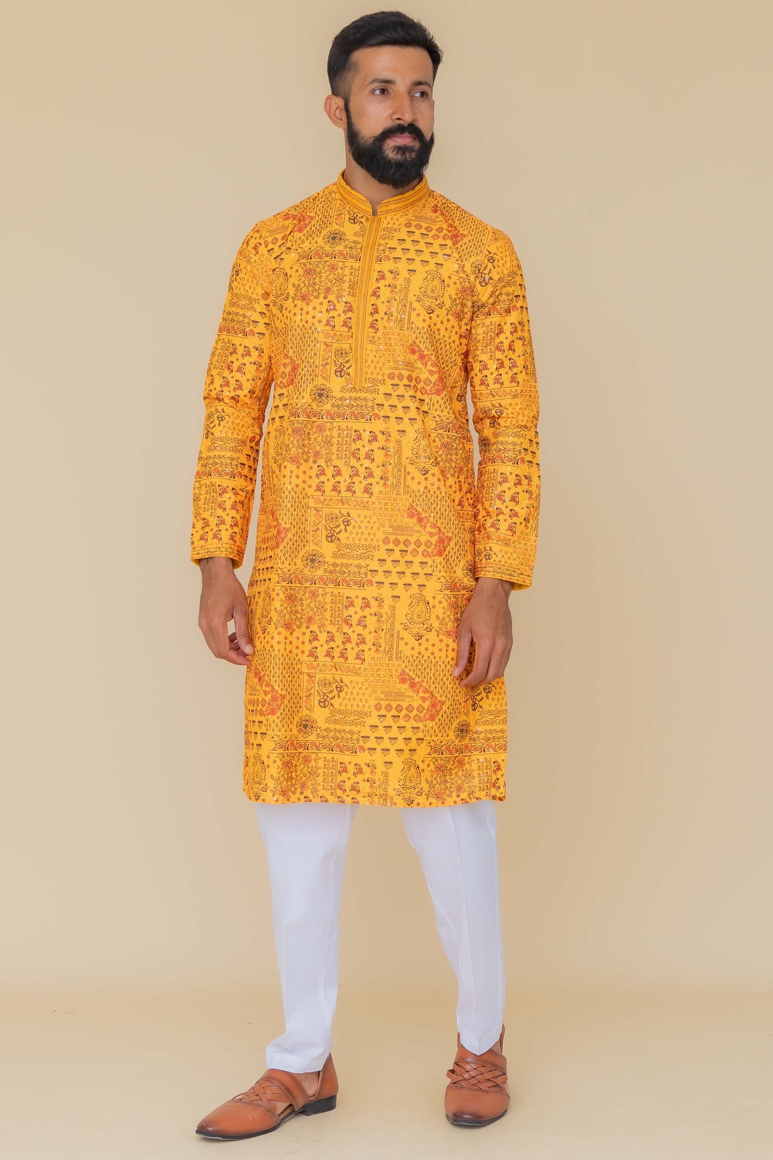 MLS PRINTED KURTA PAJAMA