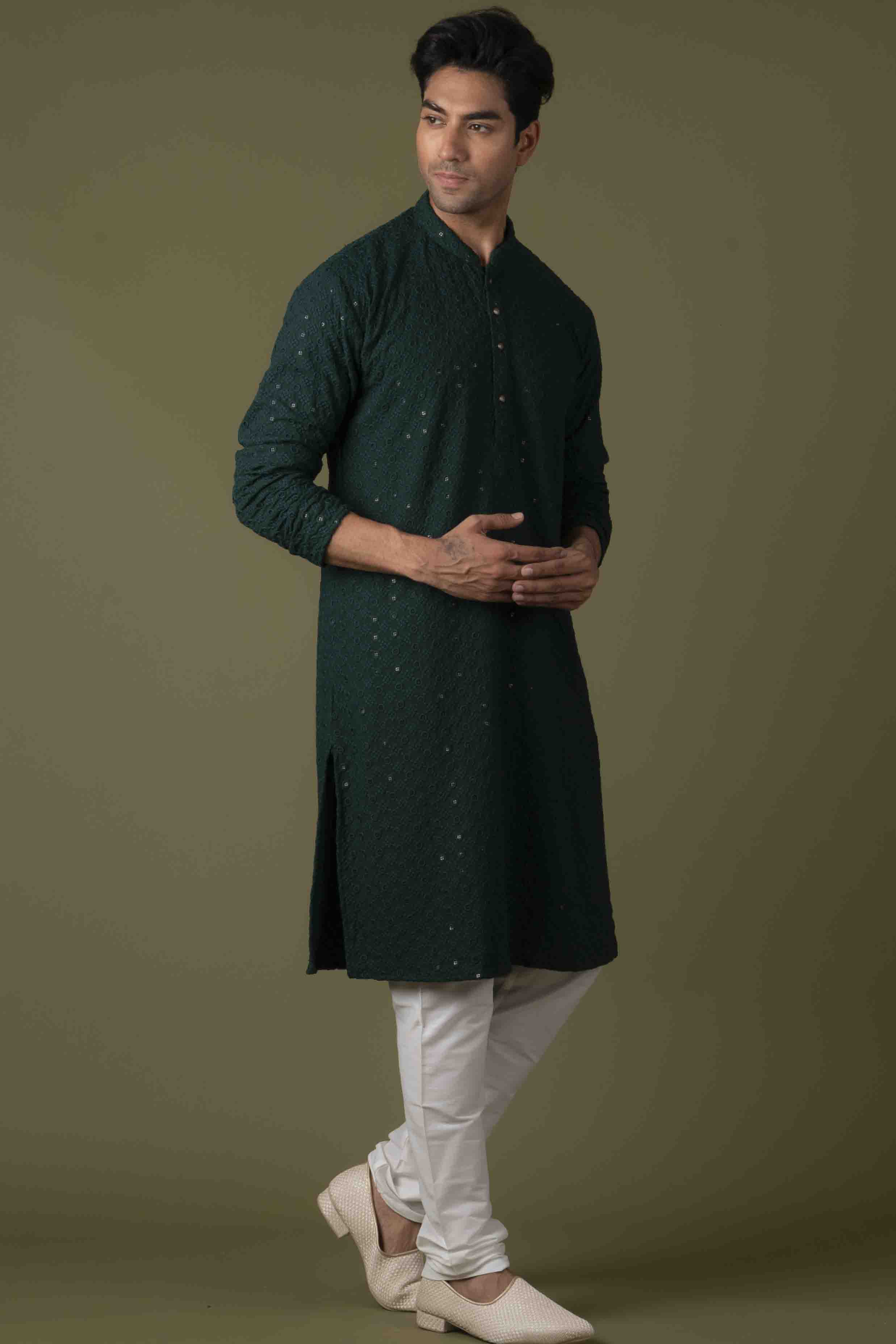 MLS CHIKANKARI KURTA PAJAMA