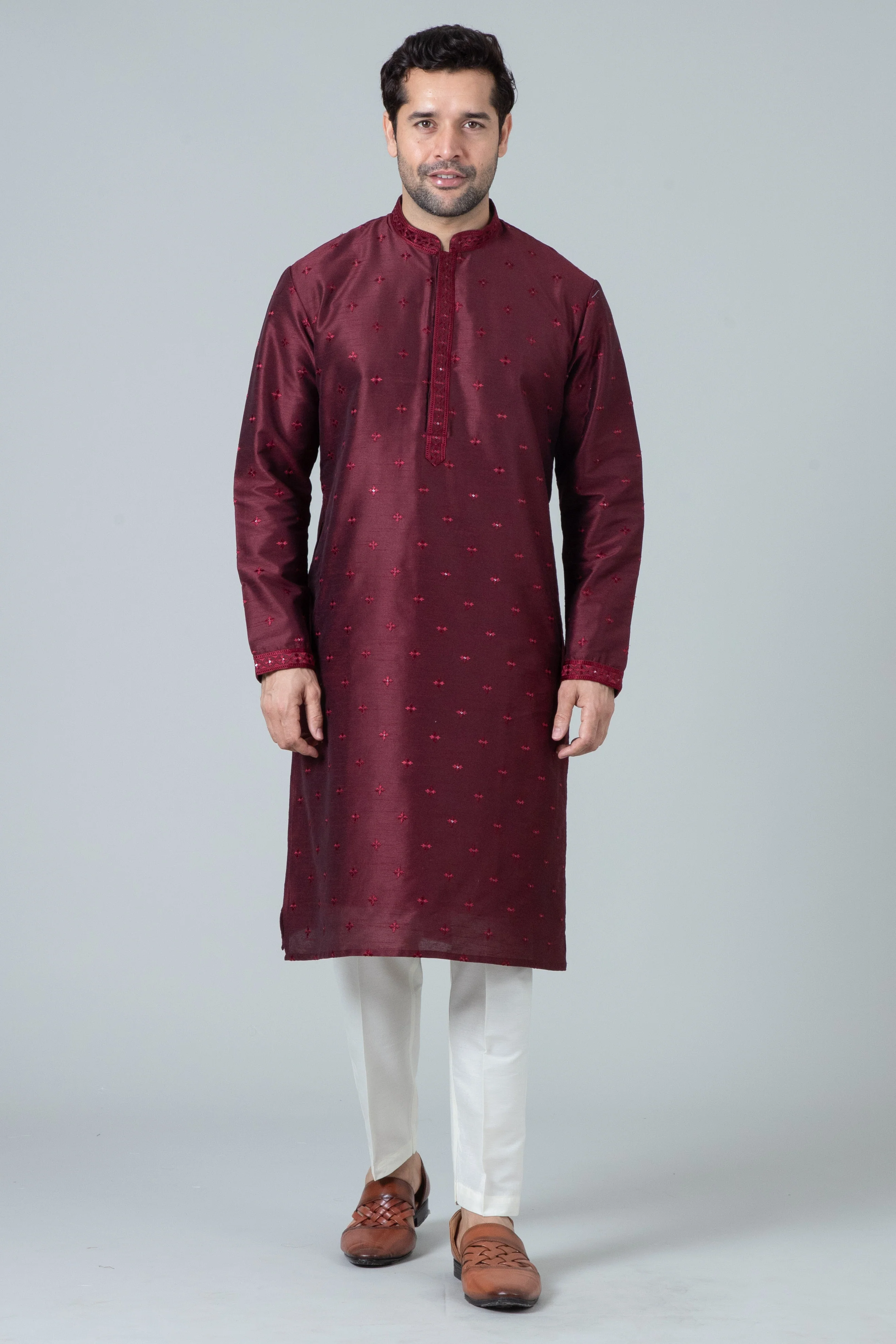 MLS EMBROIDERED KURTA PAJAMA