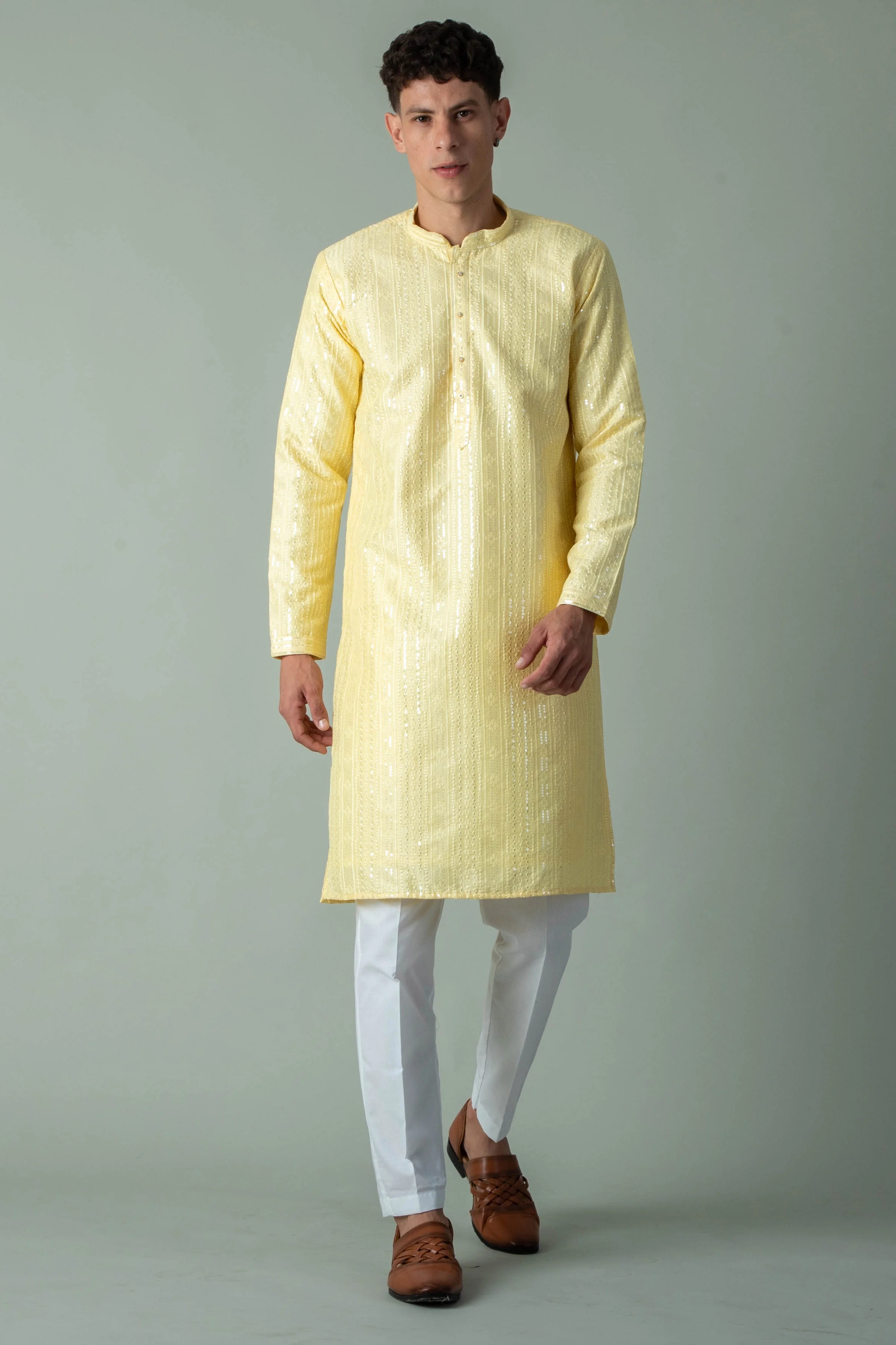 MLS EMBROIDERED KURTA PAJAMA
