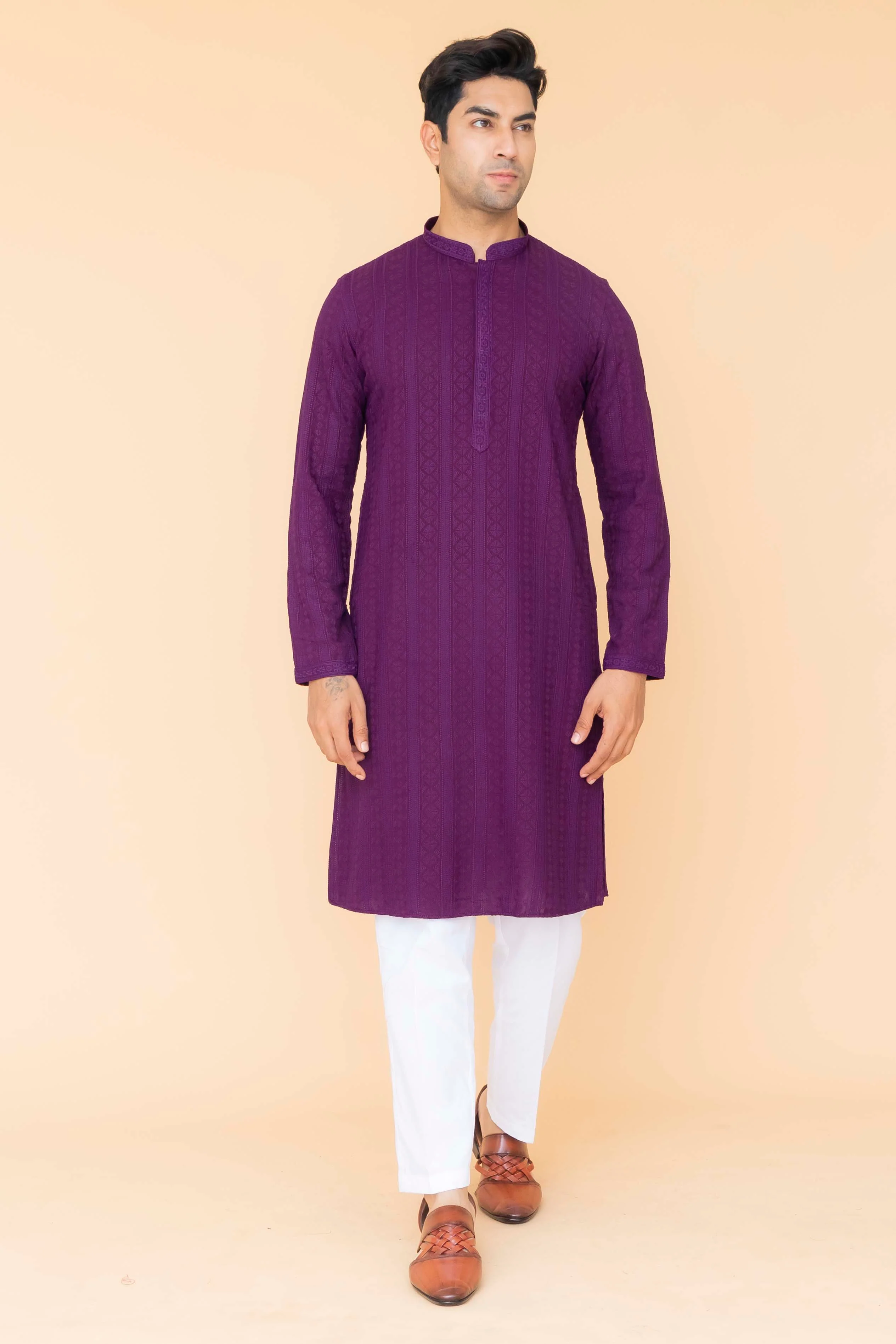 MLS CHIKANKARI KURTA PAJAMA