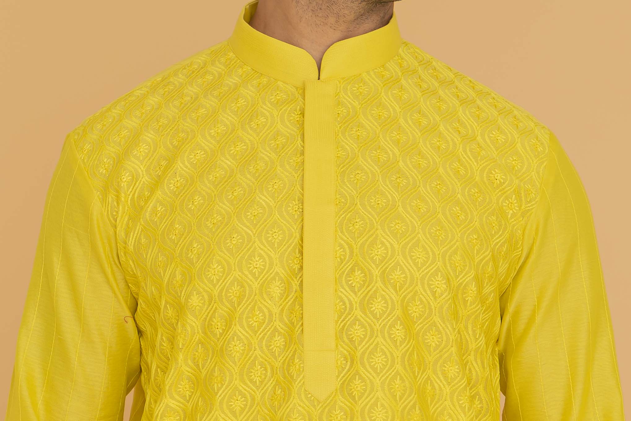MLS EMBROIDERED KURTA PAJAMA