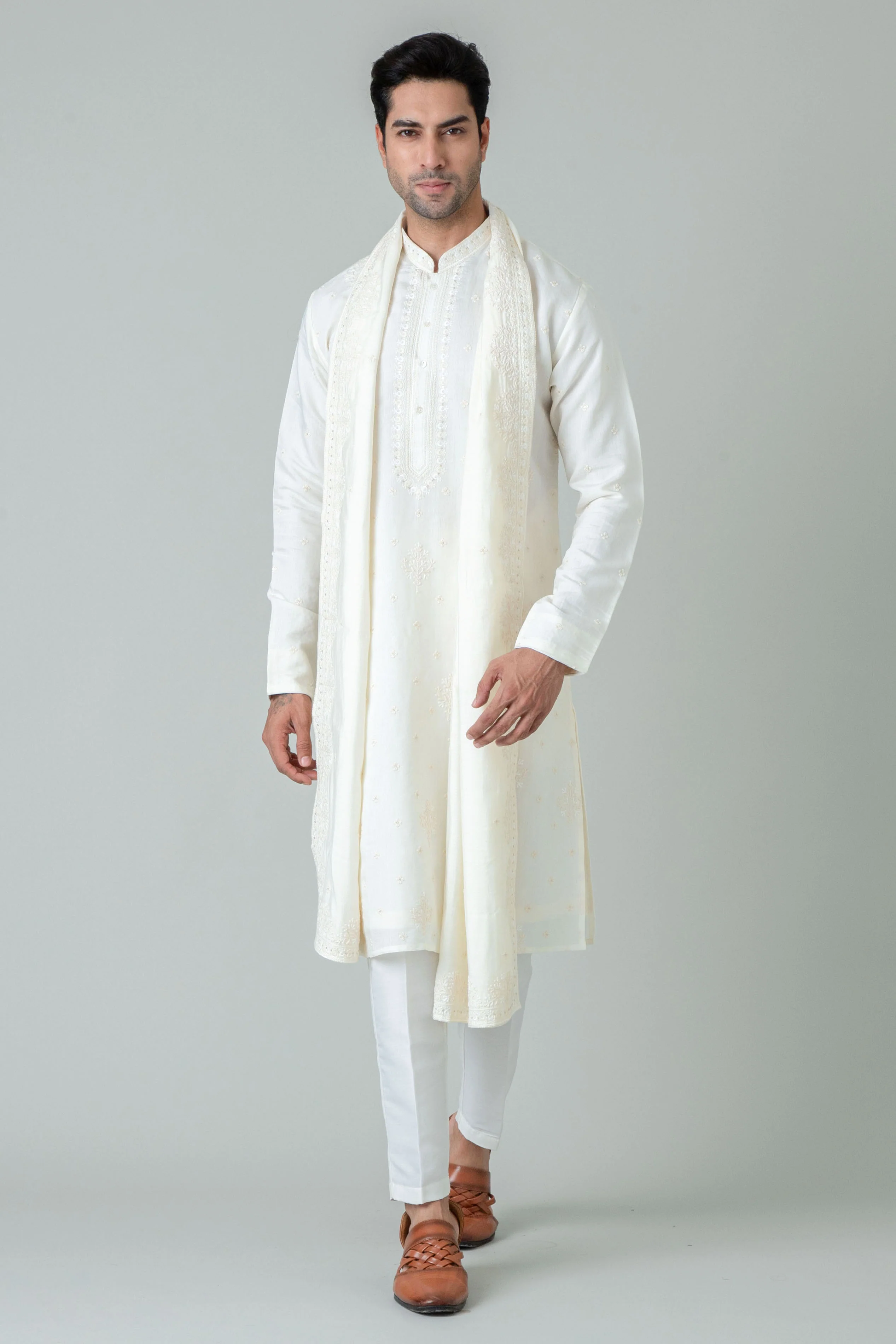 MLS KURTA PAJAMA WITH STOLE