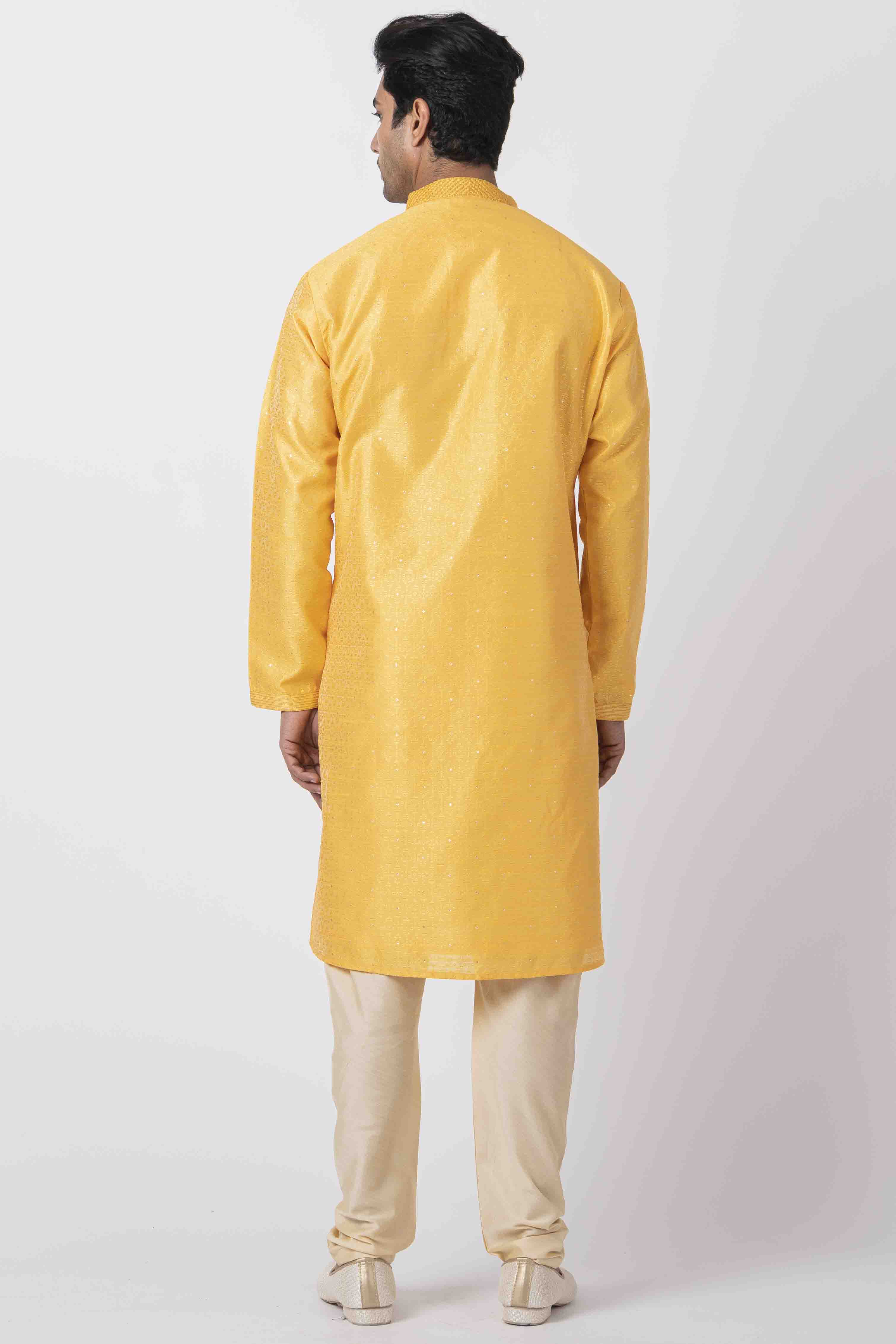 MLS ART SILK KURTA PAJAMA
