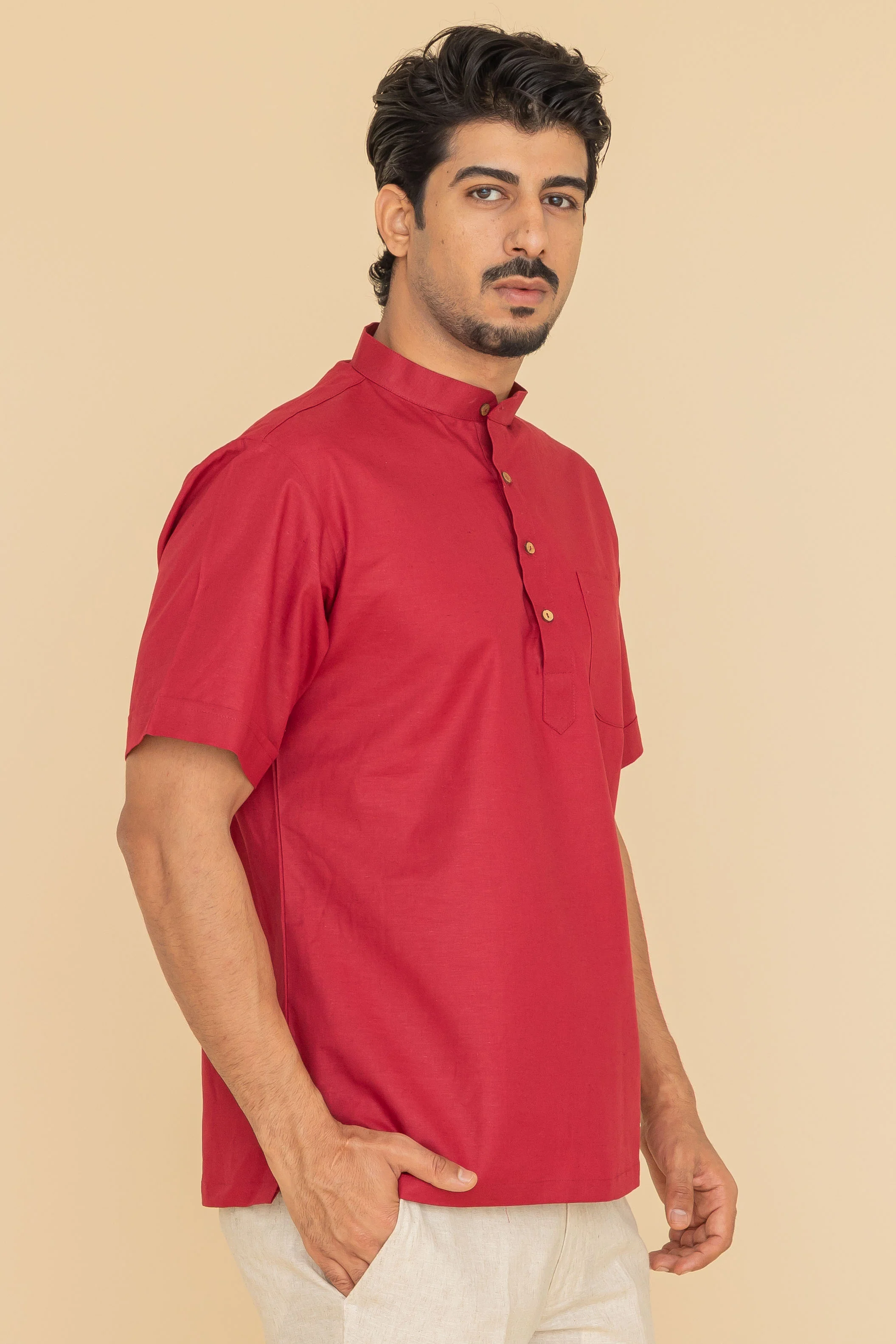 MLS SHORT KURTA HALF SLEEVES