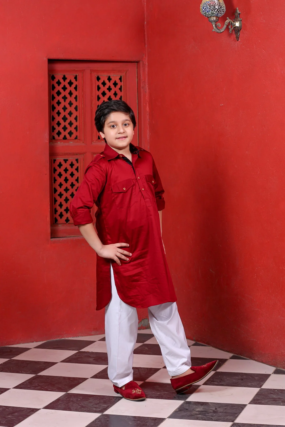 MLS COTTON SILK KIDS PATHANI SUIT