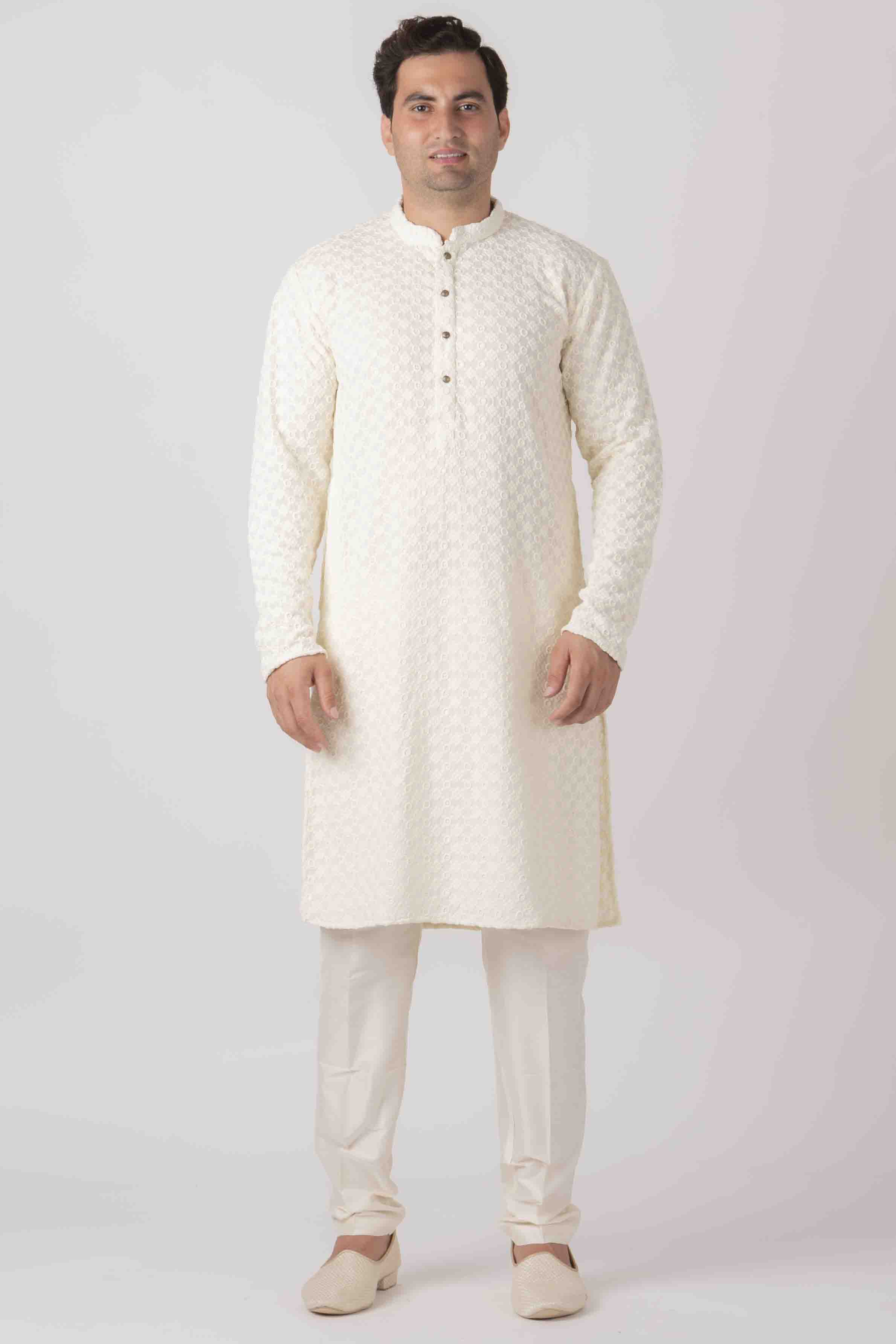 MLS CHIKANKARI KURTA PAJAMA