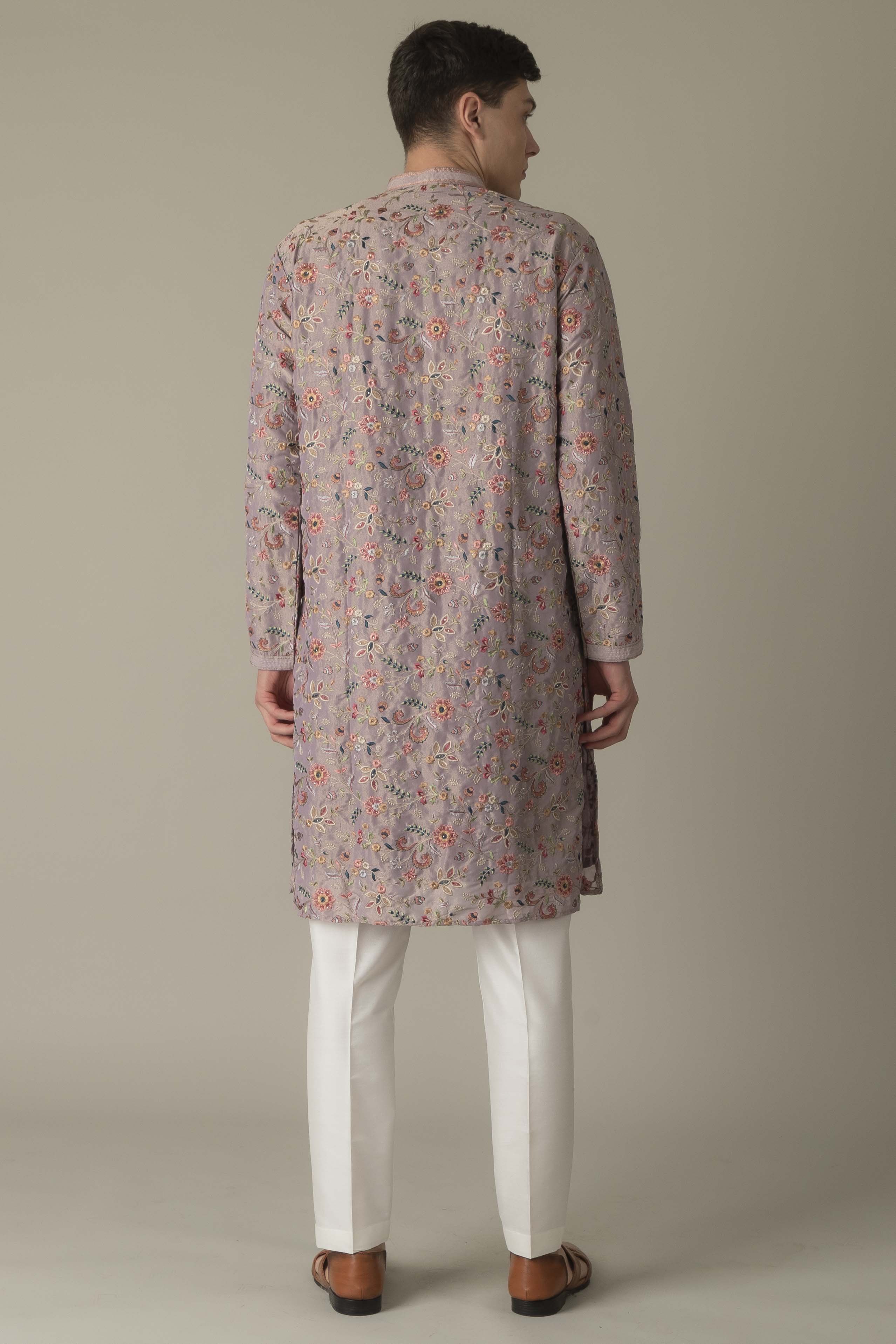 MLS EMBROIDERED KURTA PAJAMA