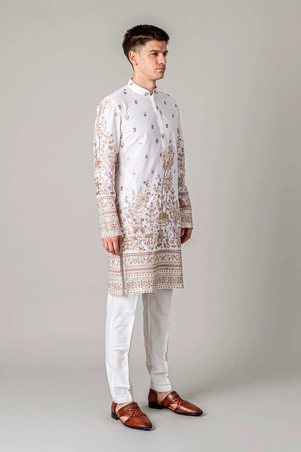 MLS EMBROIDERED KURTA PAJAMA