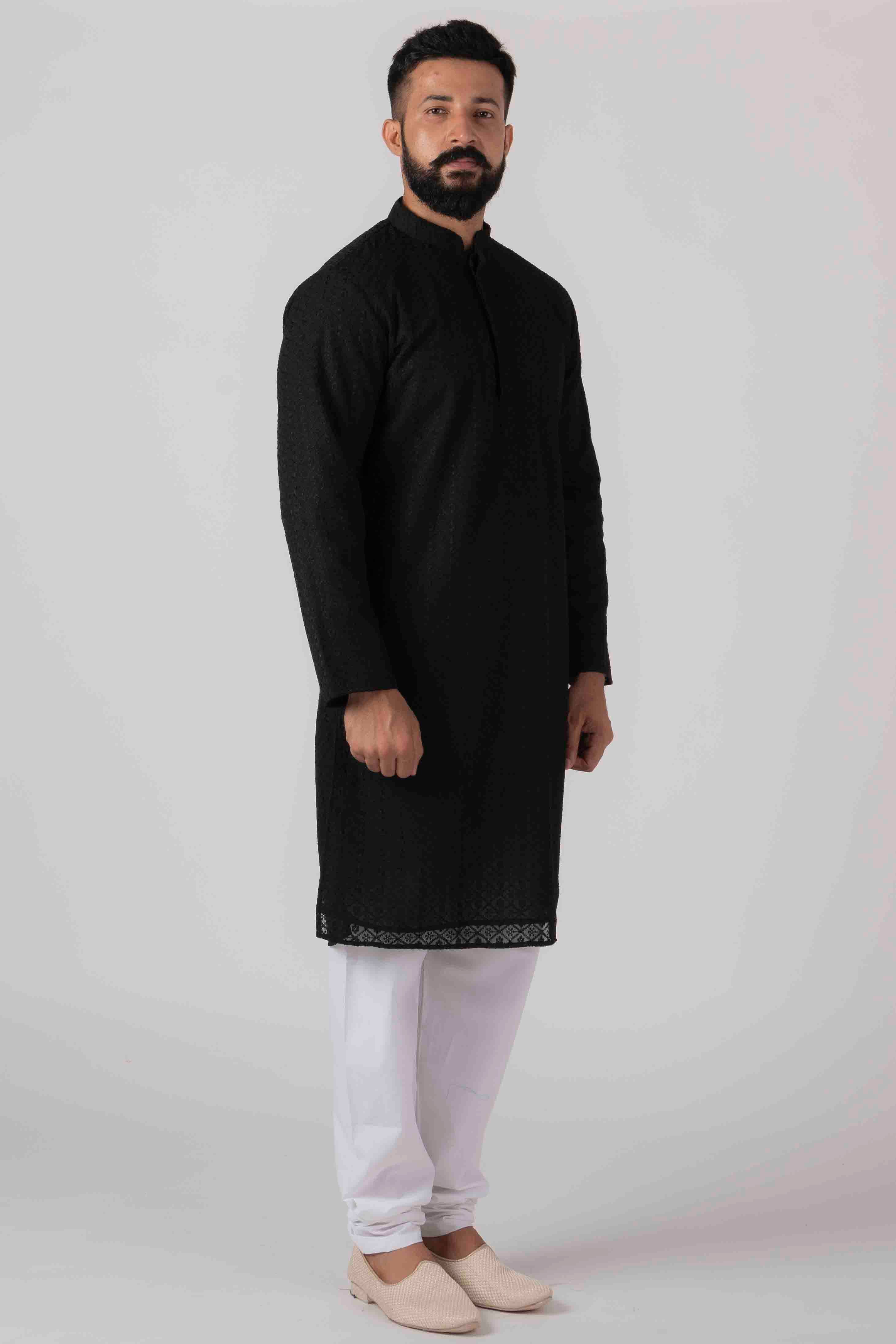 MLS CHIKANKARI KURTA PAJAMA