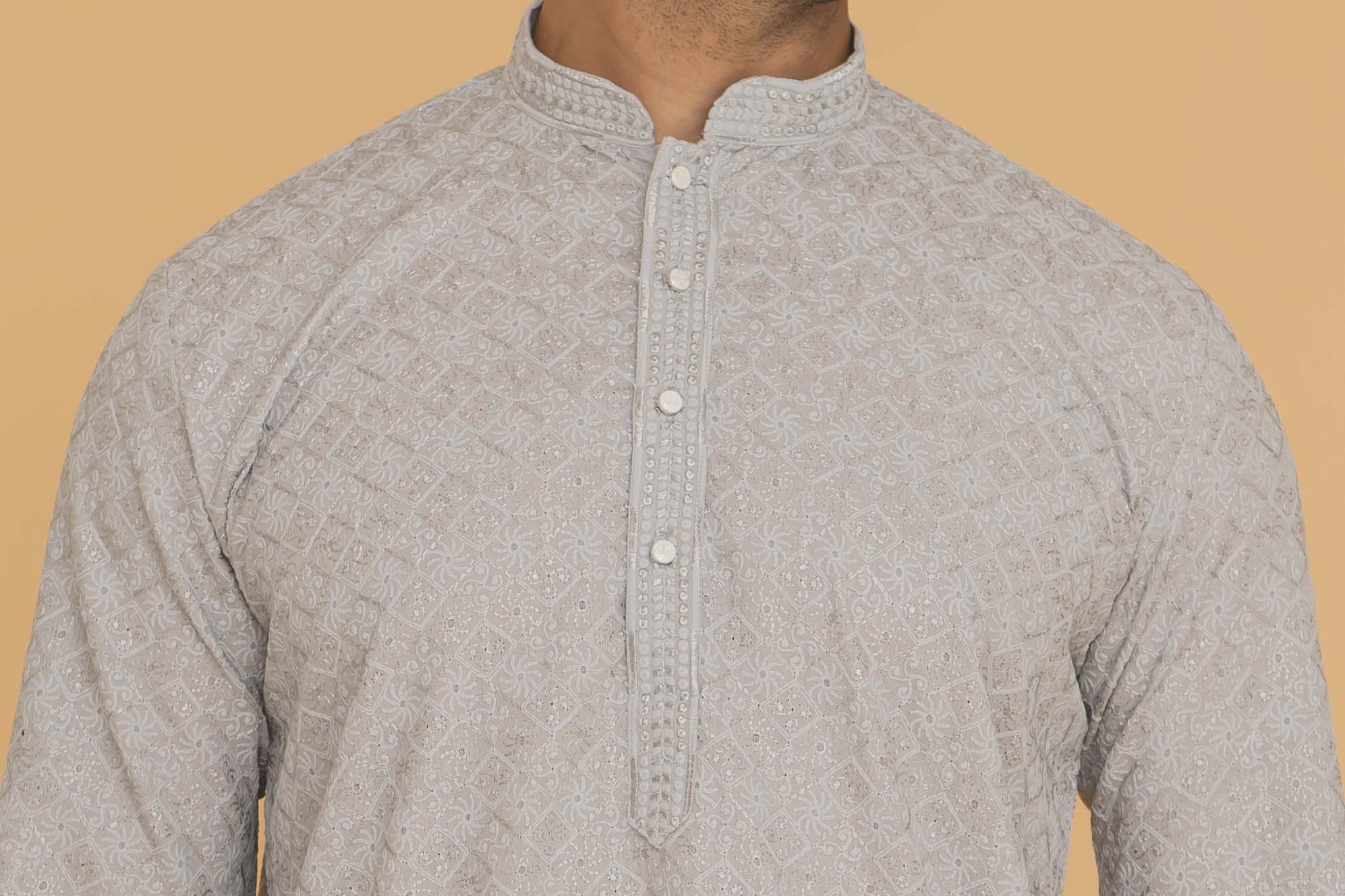 MLS EMBROIDERED KURTA PAJAMA