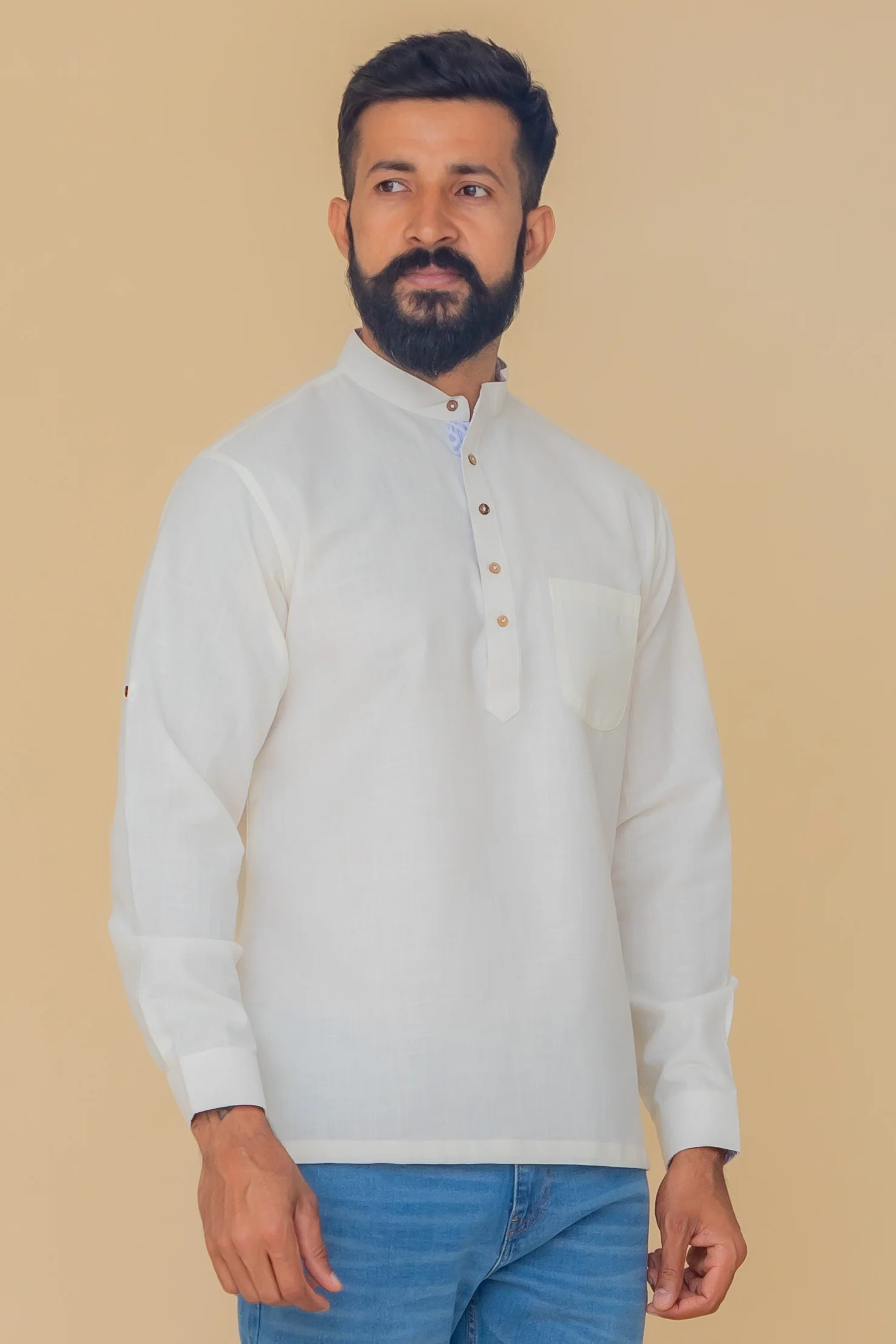 MLS SHORT KURTA FULL SLEEVES