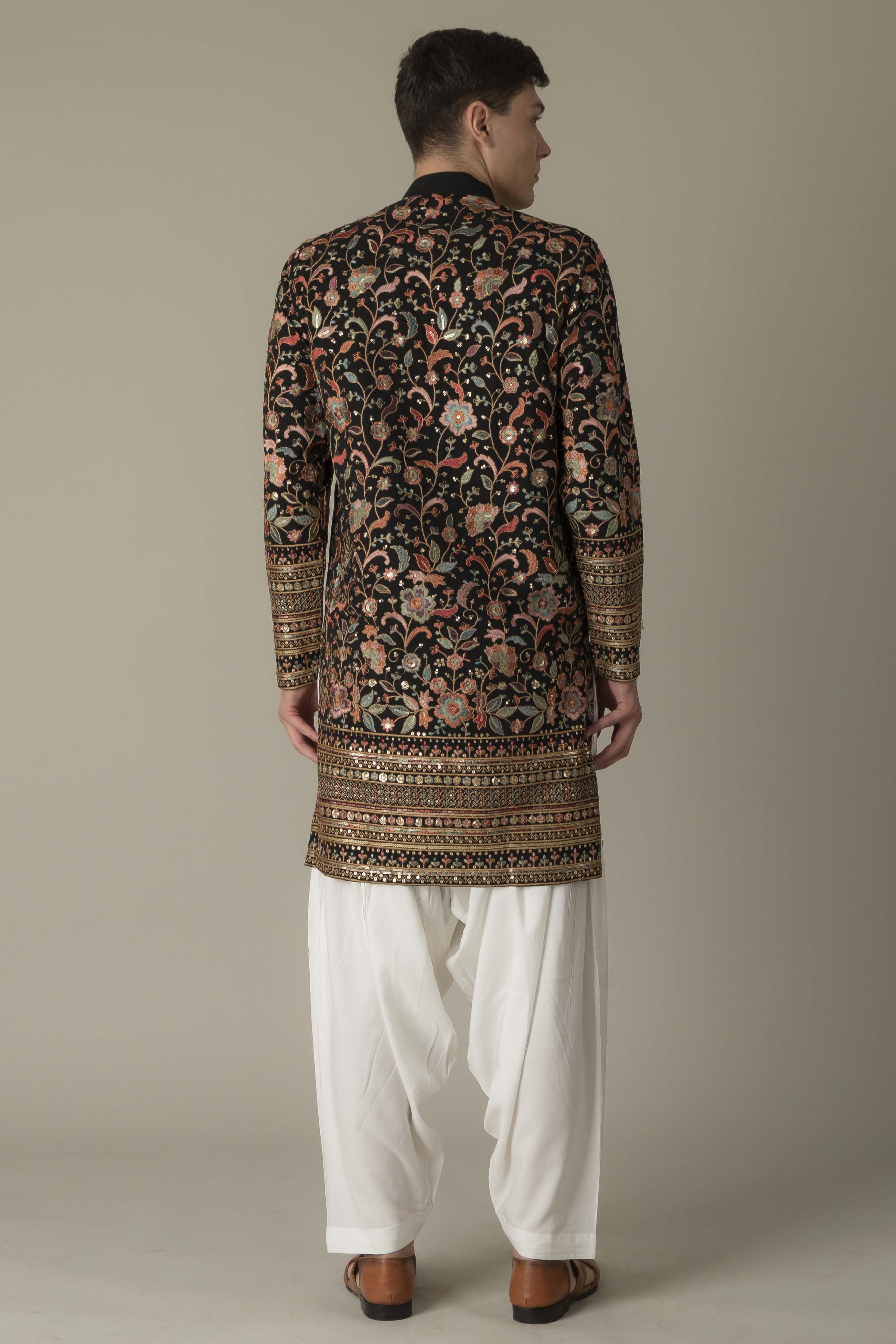 MLS EMBROIDERED KURTA PAJAMA