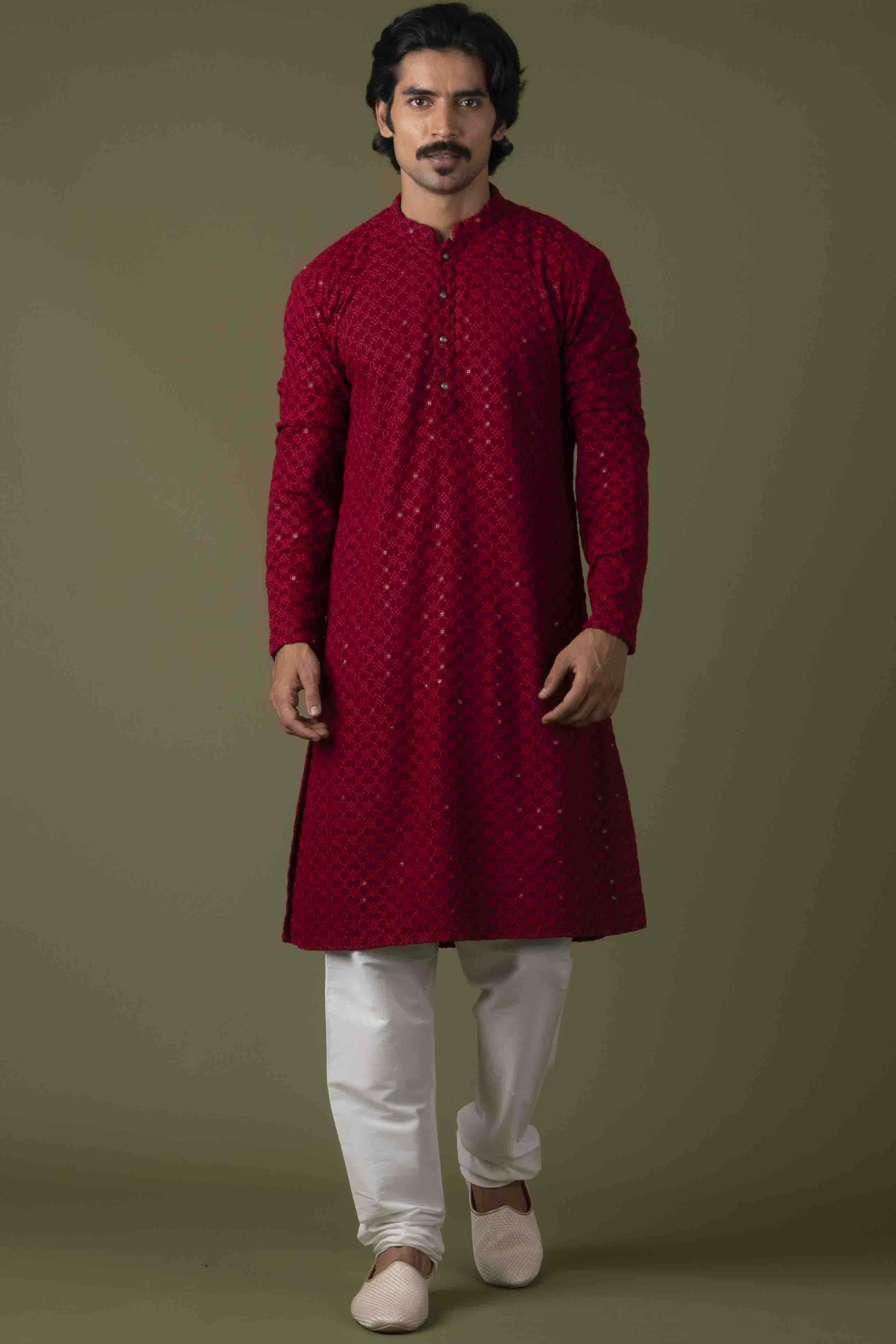 MLS CHIKANKARI KURTA PAJAMA