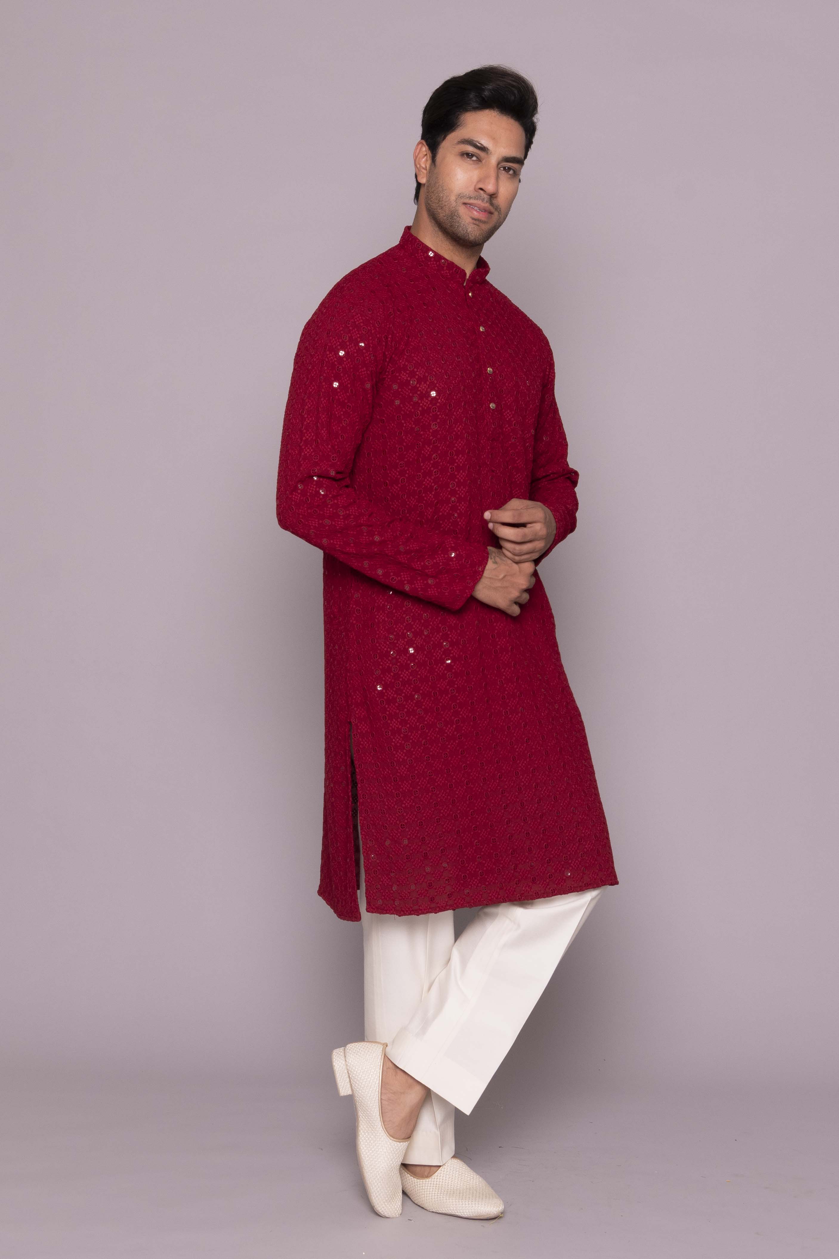 MLS CHIKANKARI KURTA PAJAMA