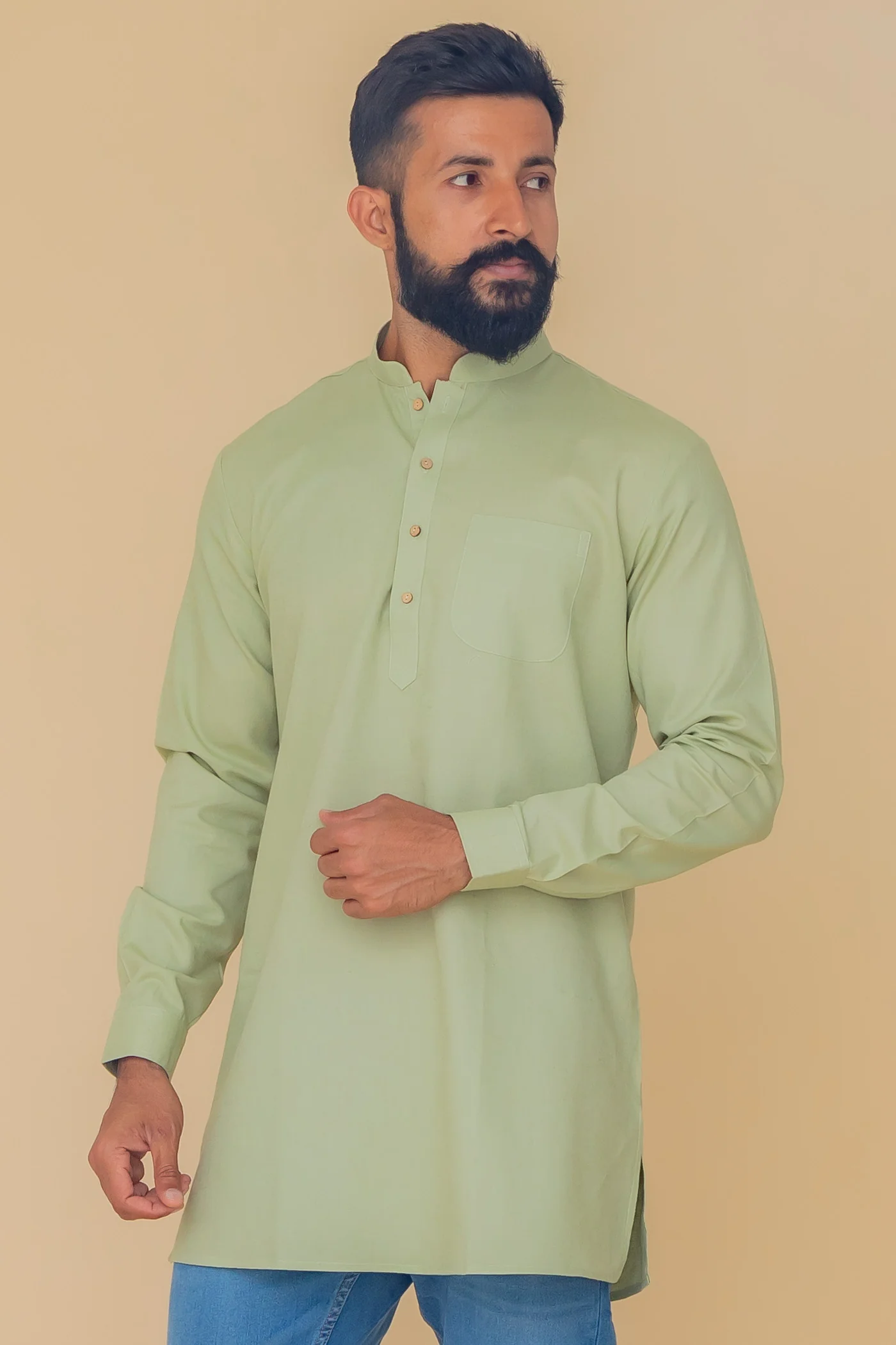 MLS COTTON KURTA ( MID LENGTH)