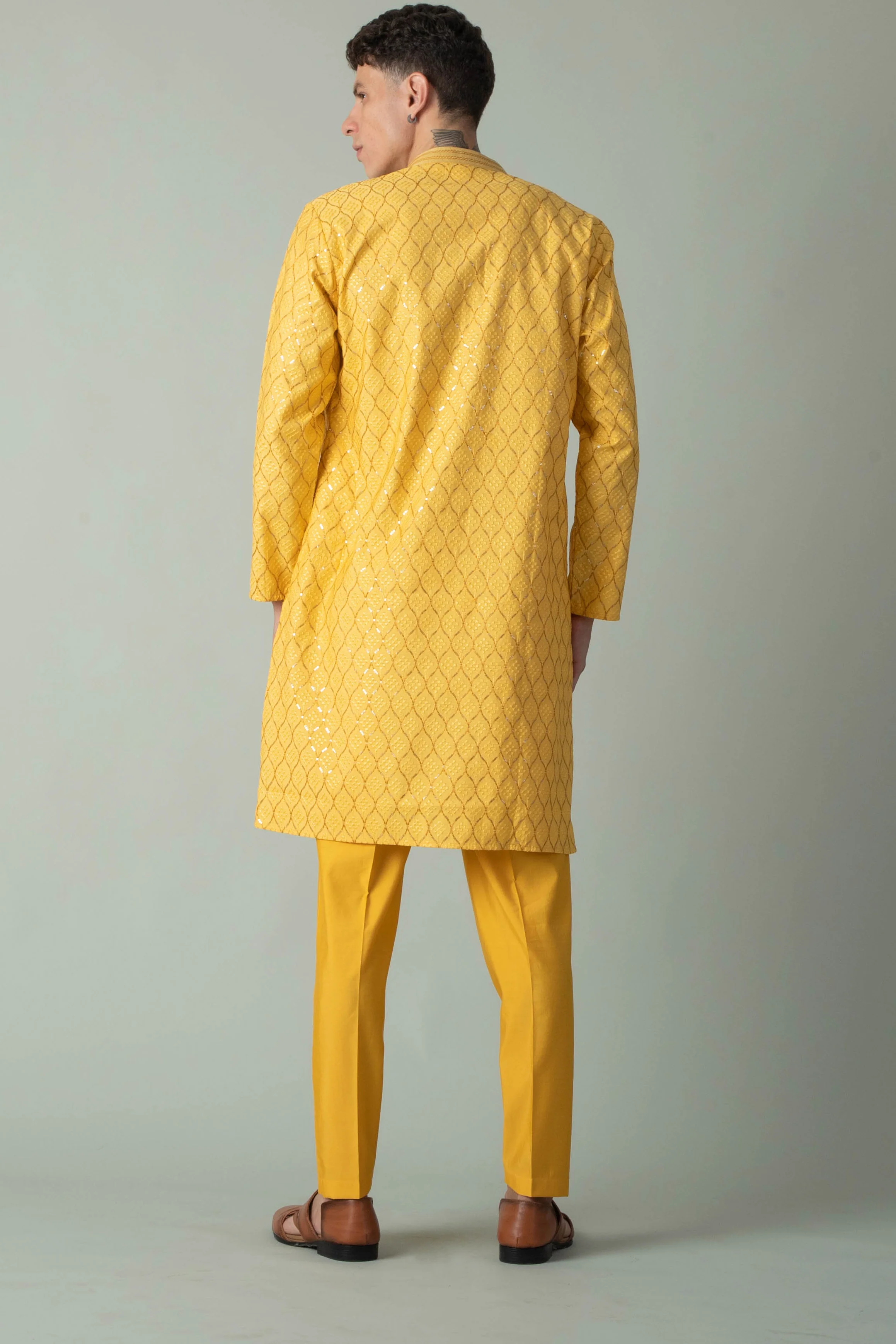 MLS EMBROIDERED KURTA PAJAMA