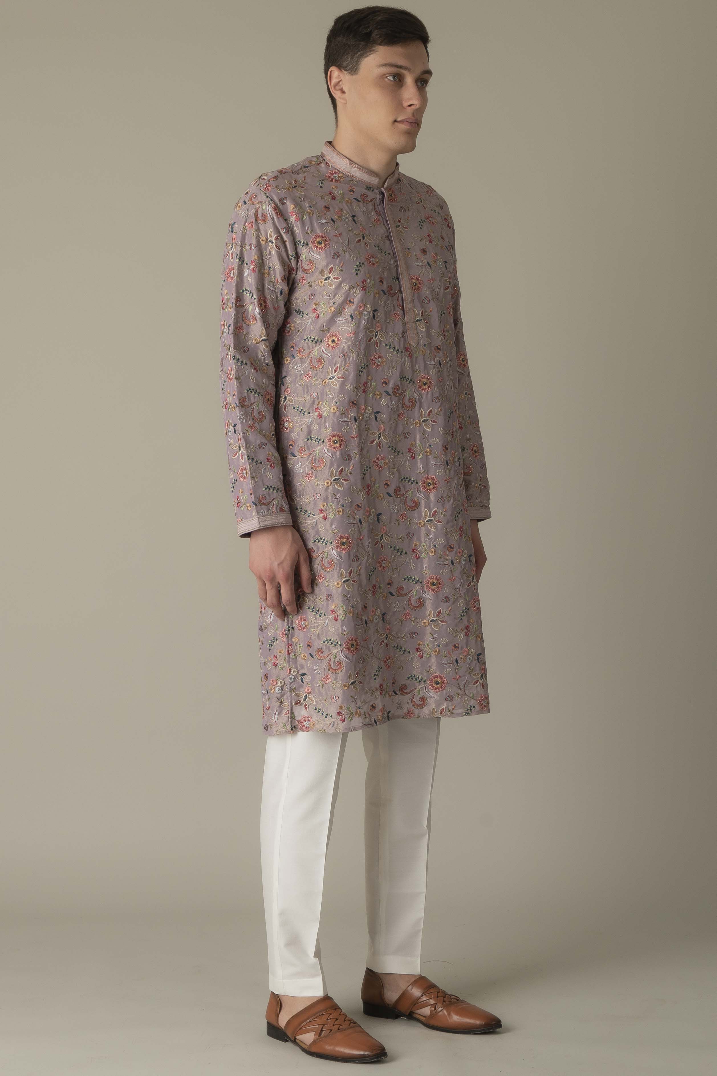 MLS EMBROIDERED KURTA PAJAMA