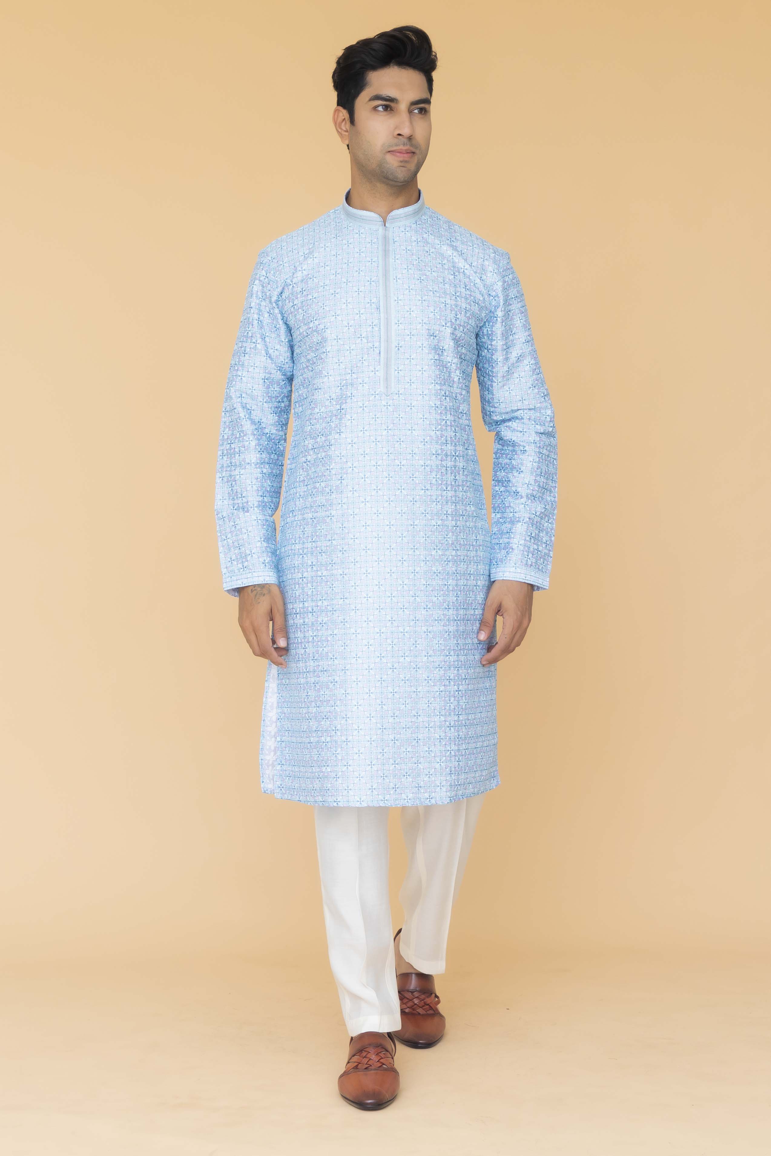 MLS EMBROIDERED KURTA PAJAMA