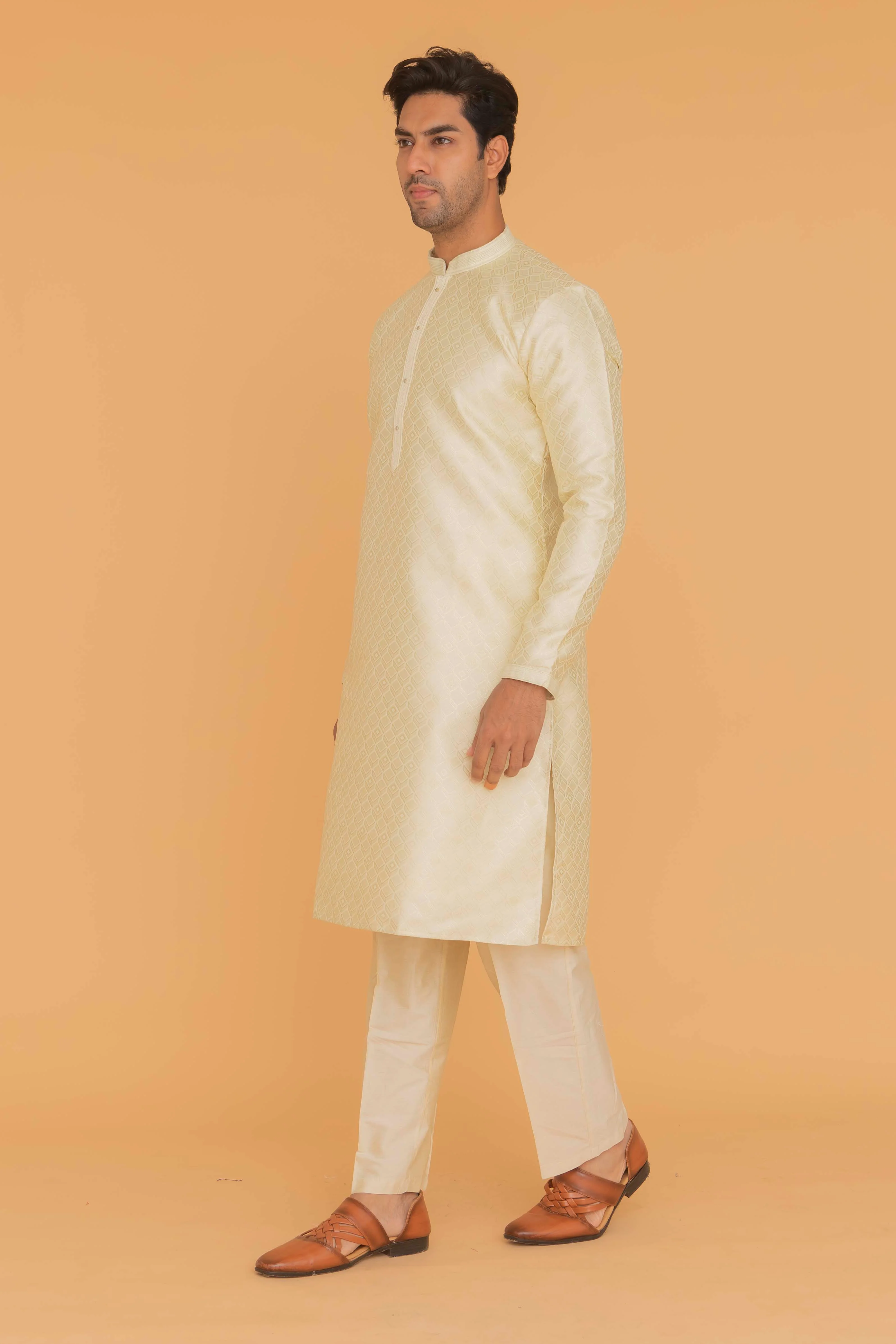MLS ART SILK KURTA PAJAMA
