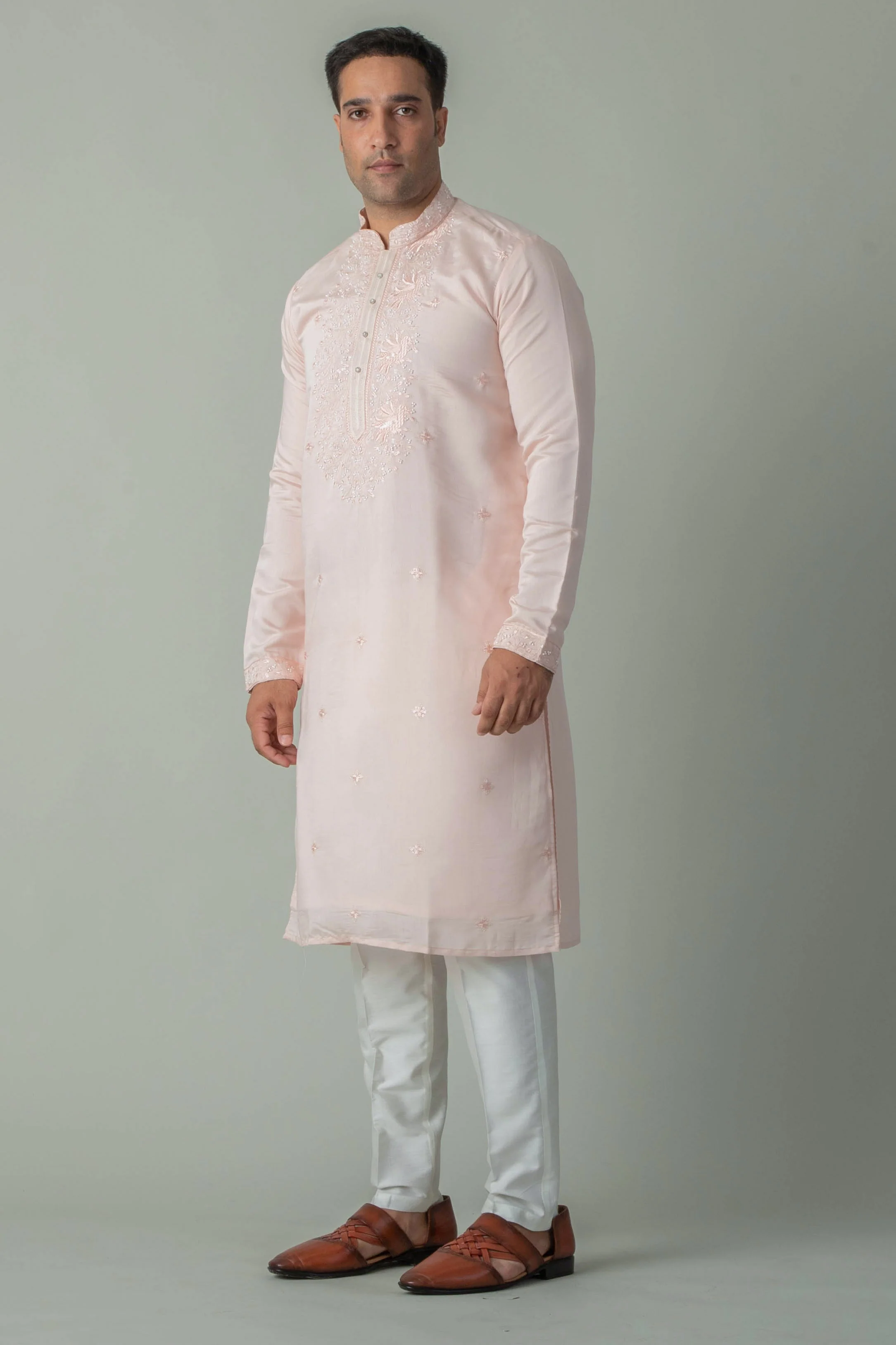 MLS EMBROIDERED KURTA PAJAMA