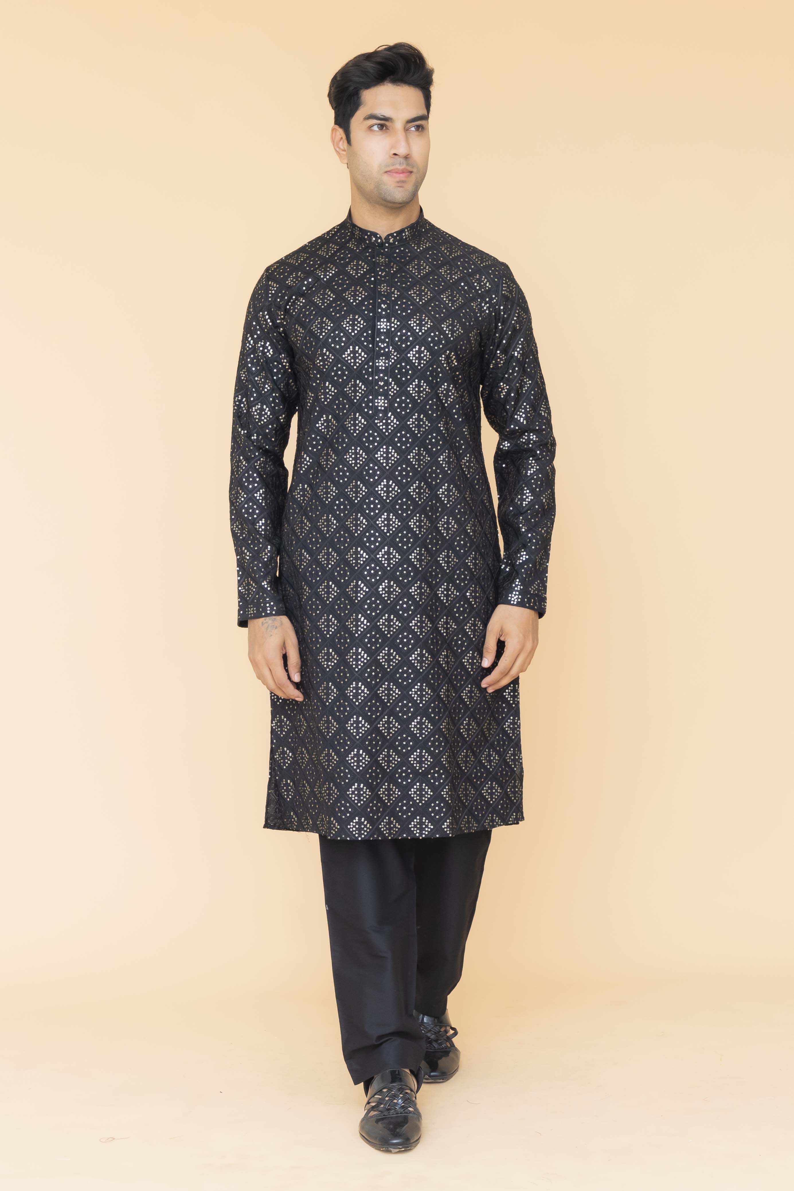 MLS EMBROIDERED KURTA PAJAMA