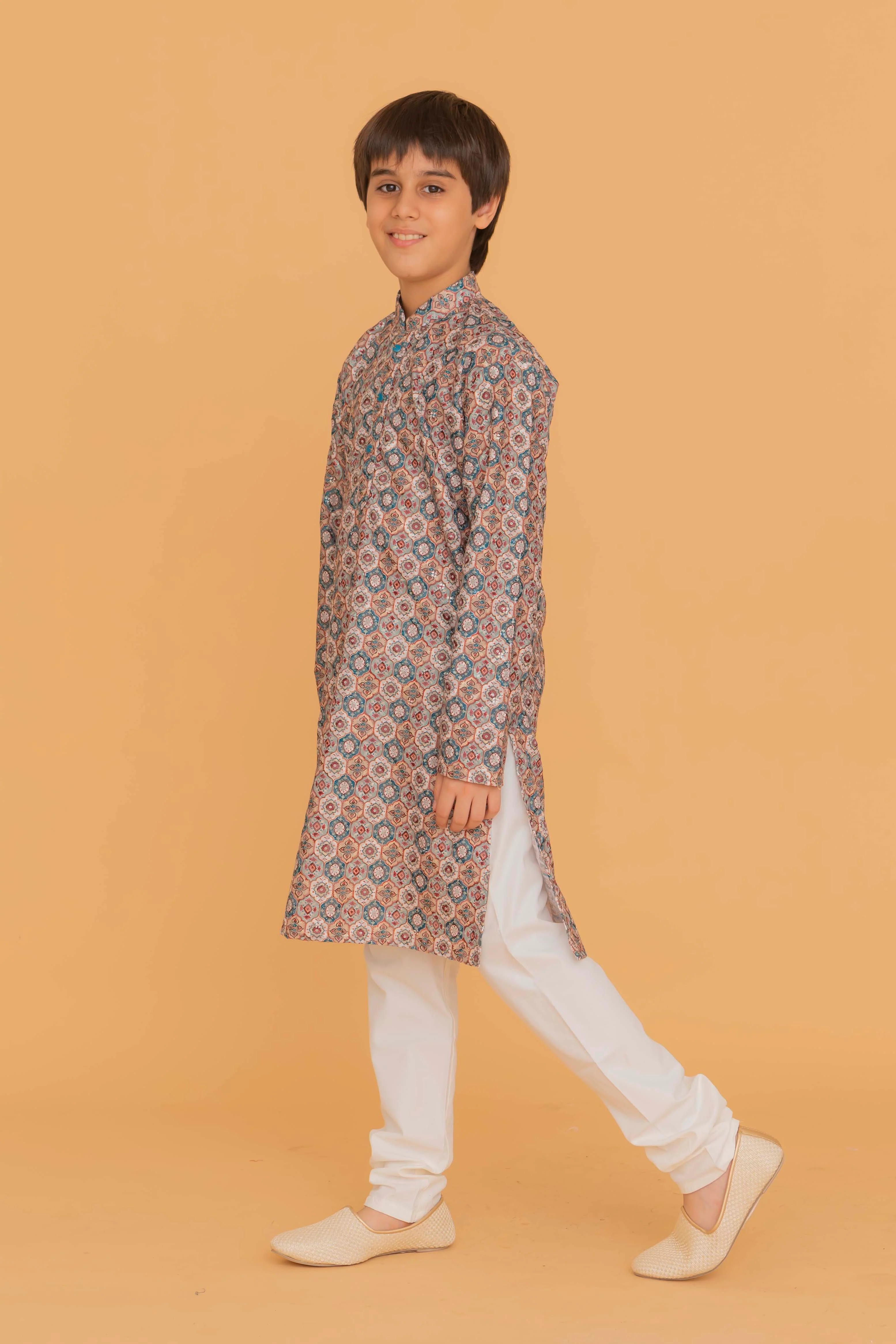 MLS KIDS PRINTED KURTA PAJAMA