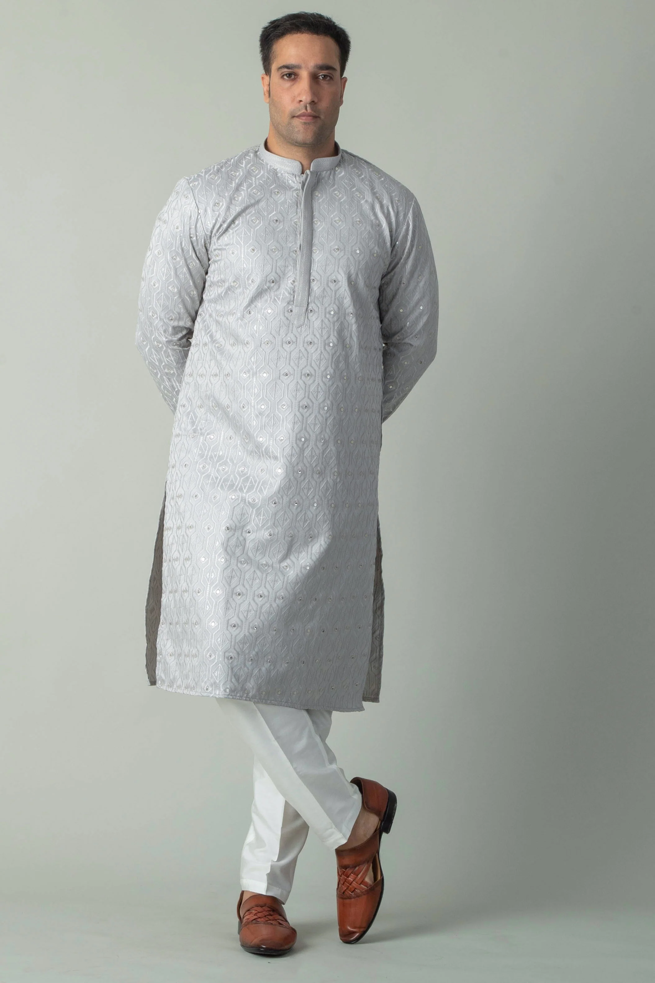 MLS EMBROIDERED KURTA PAJAMA