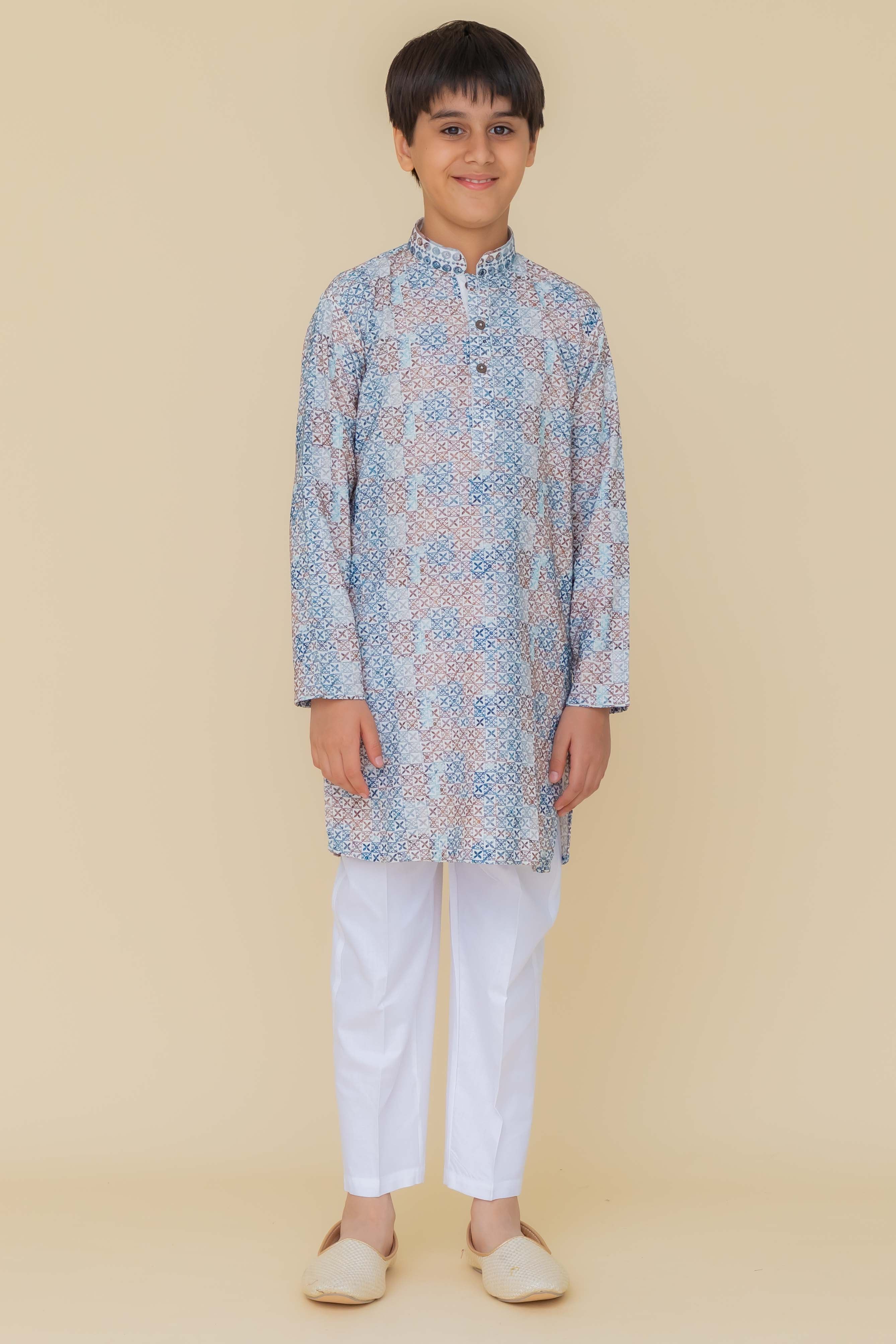 MLS KIDS PRINTED KURTA PAJAMA