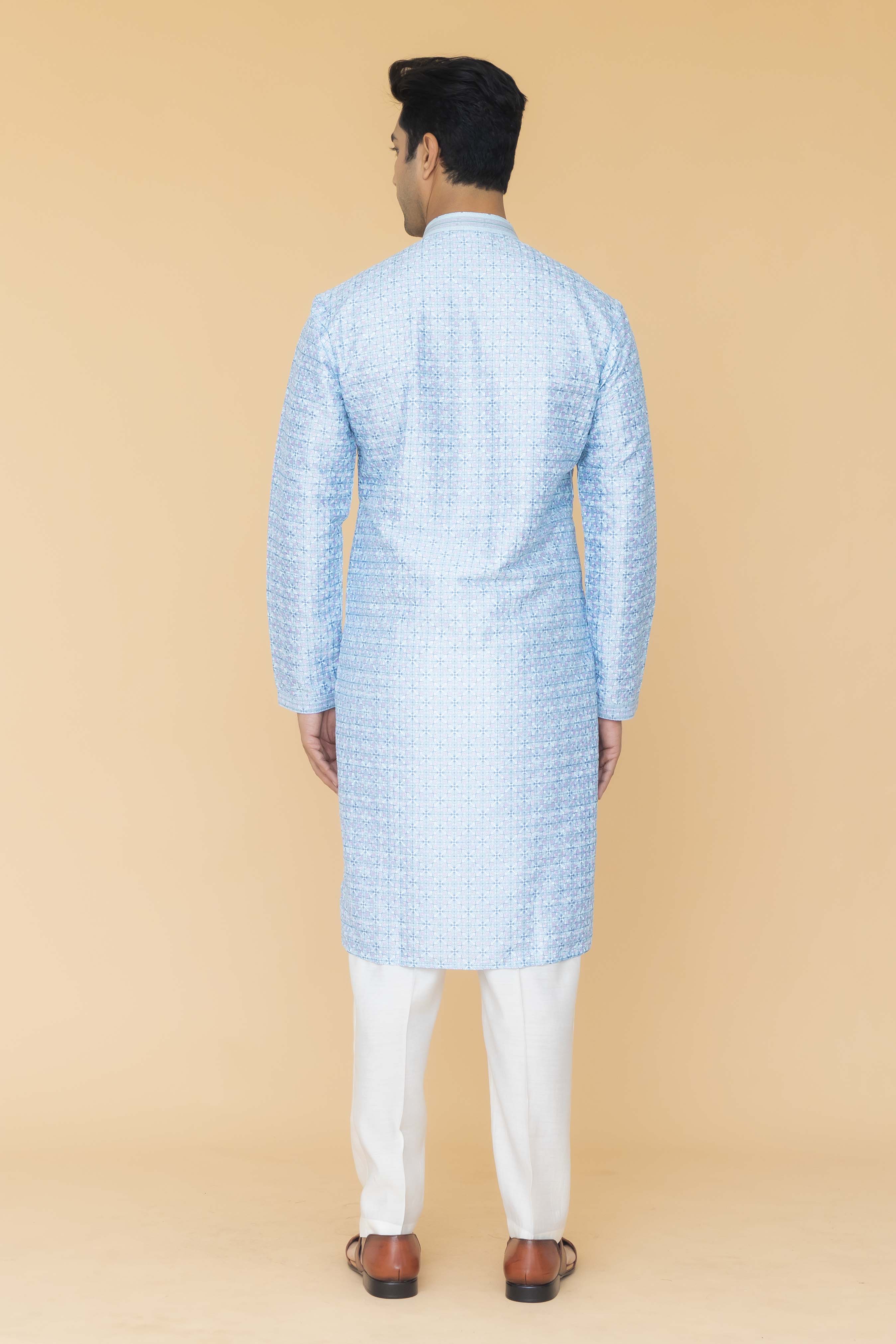 MLS EMBROIDERED KURTA PAJAMA