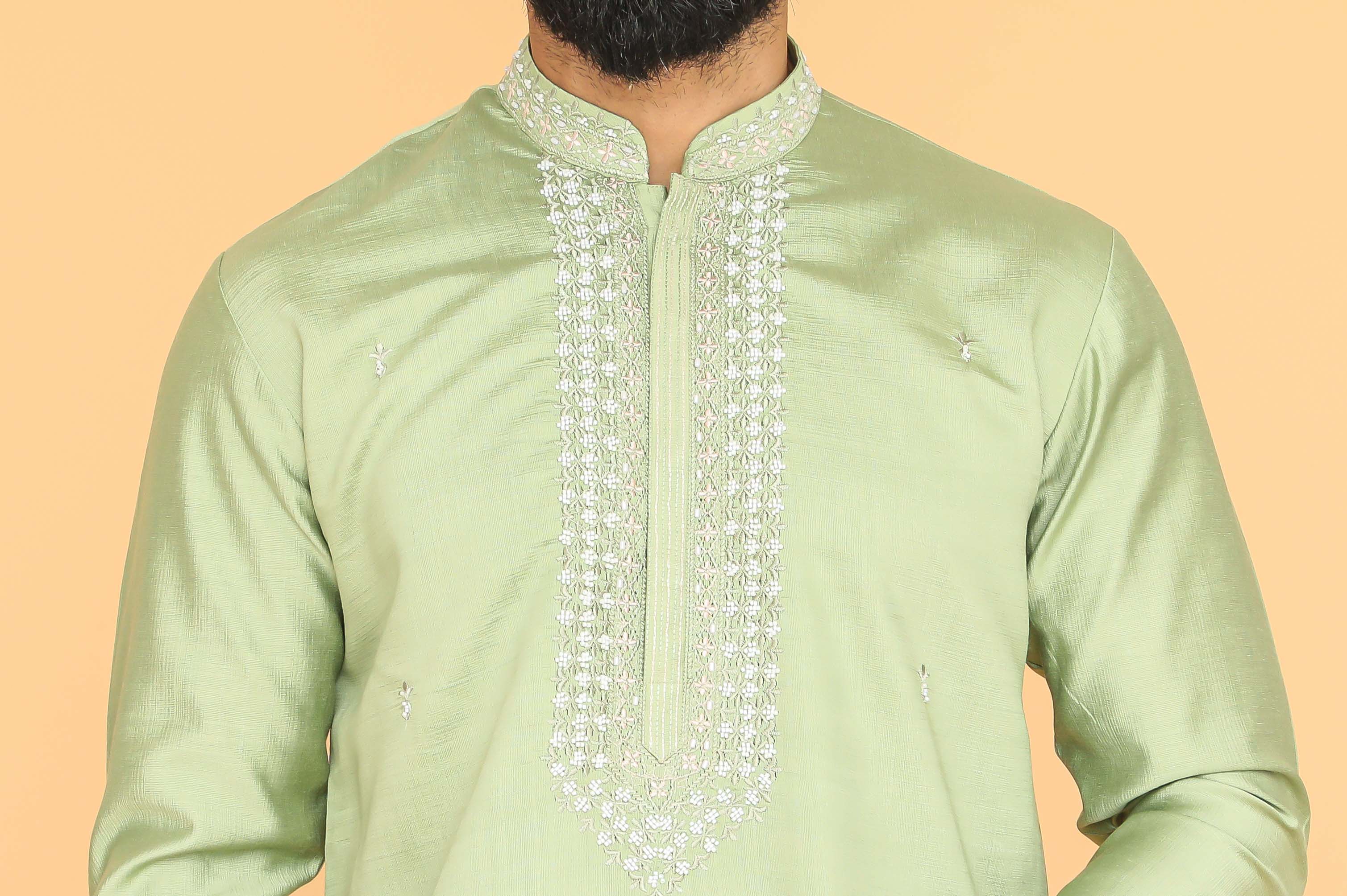 MLS EMBROIDERED KURTA PAJAMA
