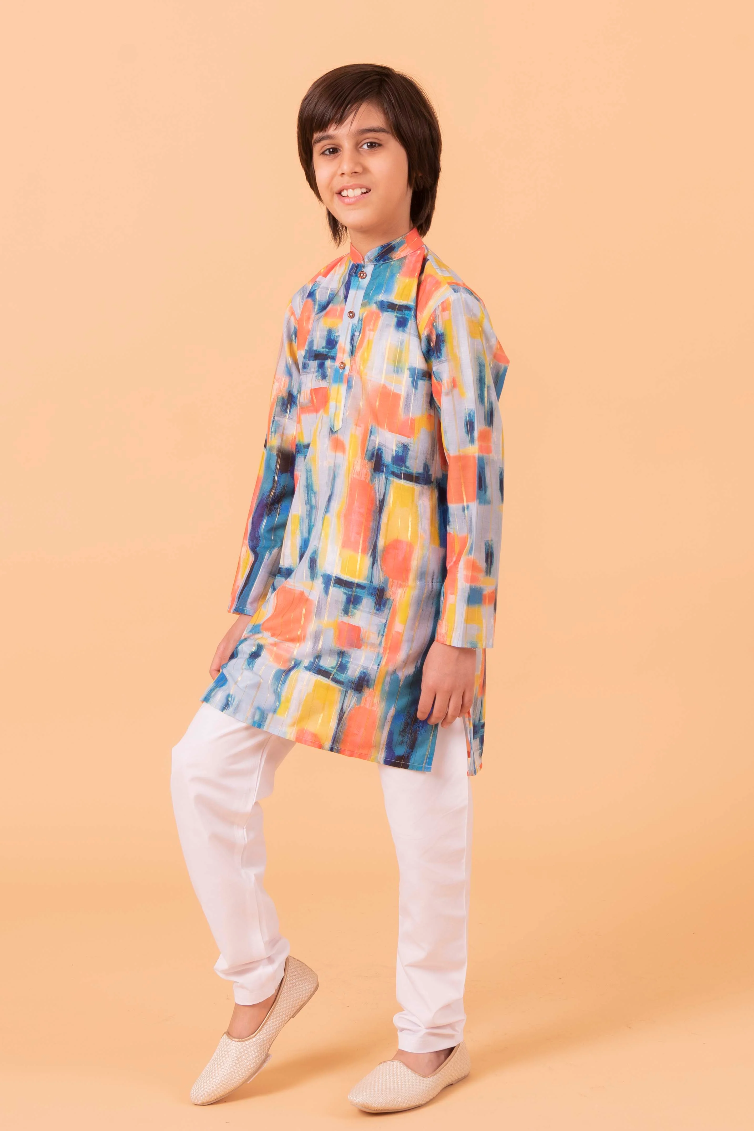 MLS PRINTED KIDS KURTA PAJAMA