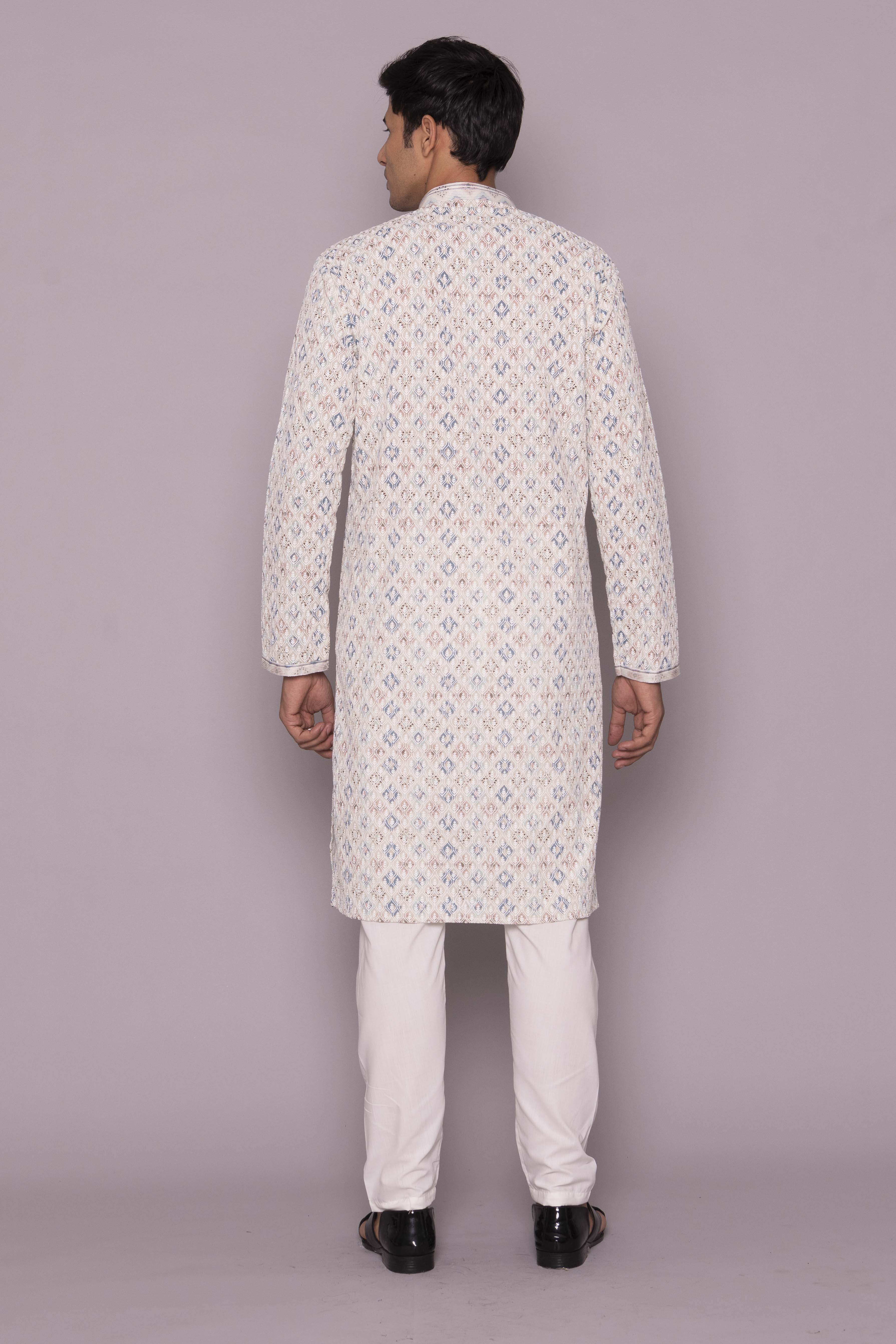 MLS CHIKANKARI KURTA PAJAMA