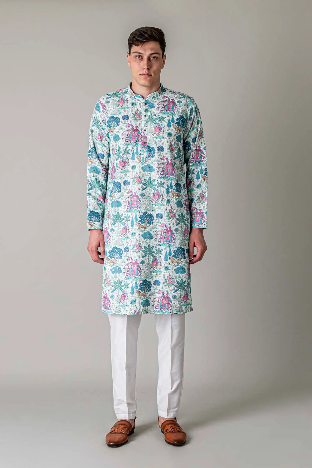 MLS PRINTED KURTA PAJAMA