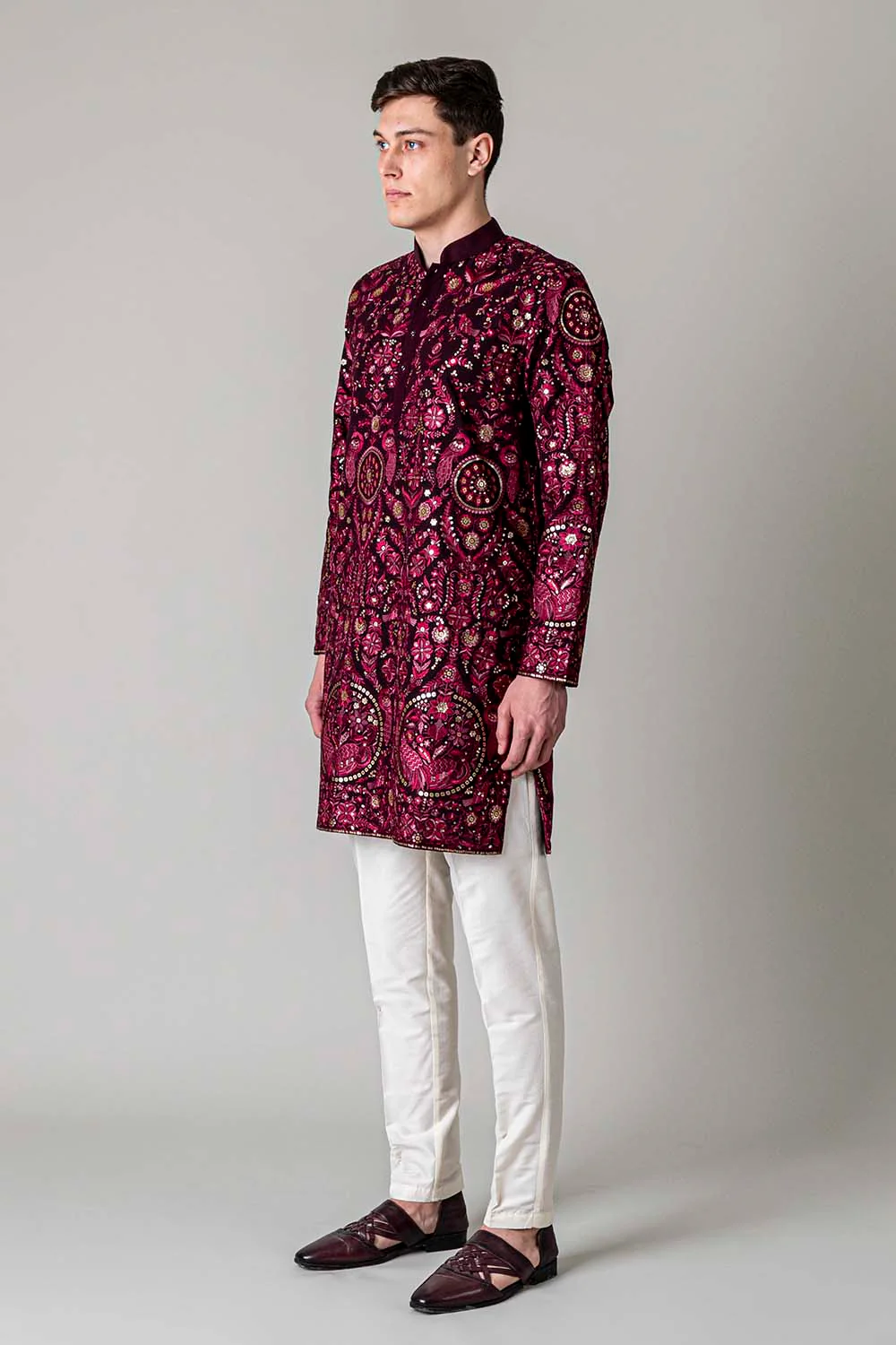 MLS EMBROIDERED KURTA PAJAMA