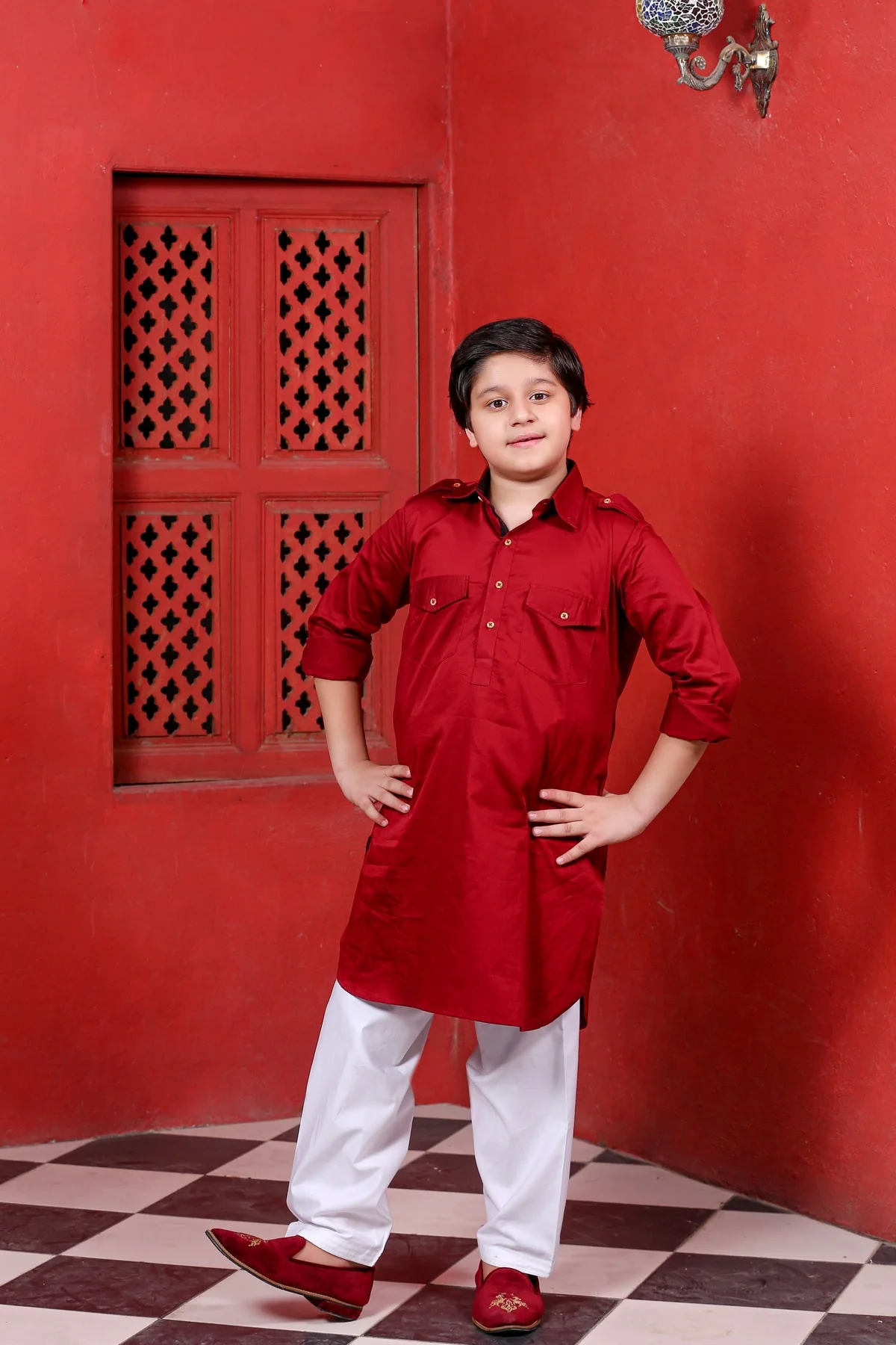 MLS COTTON SILK KIDS PATHANI SUIT