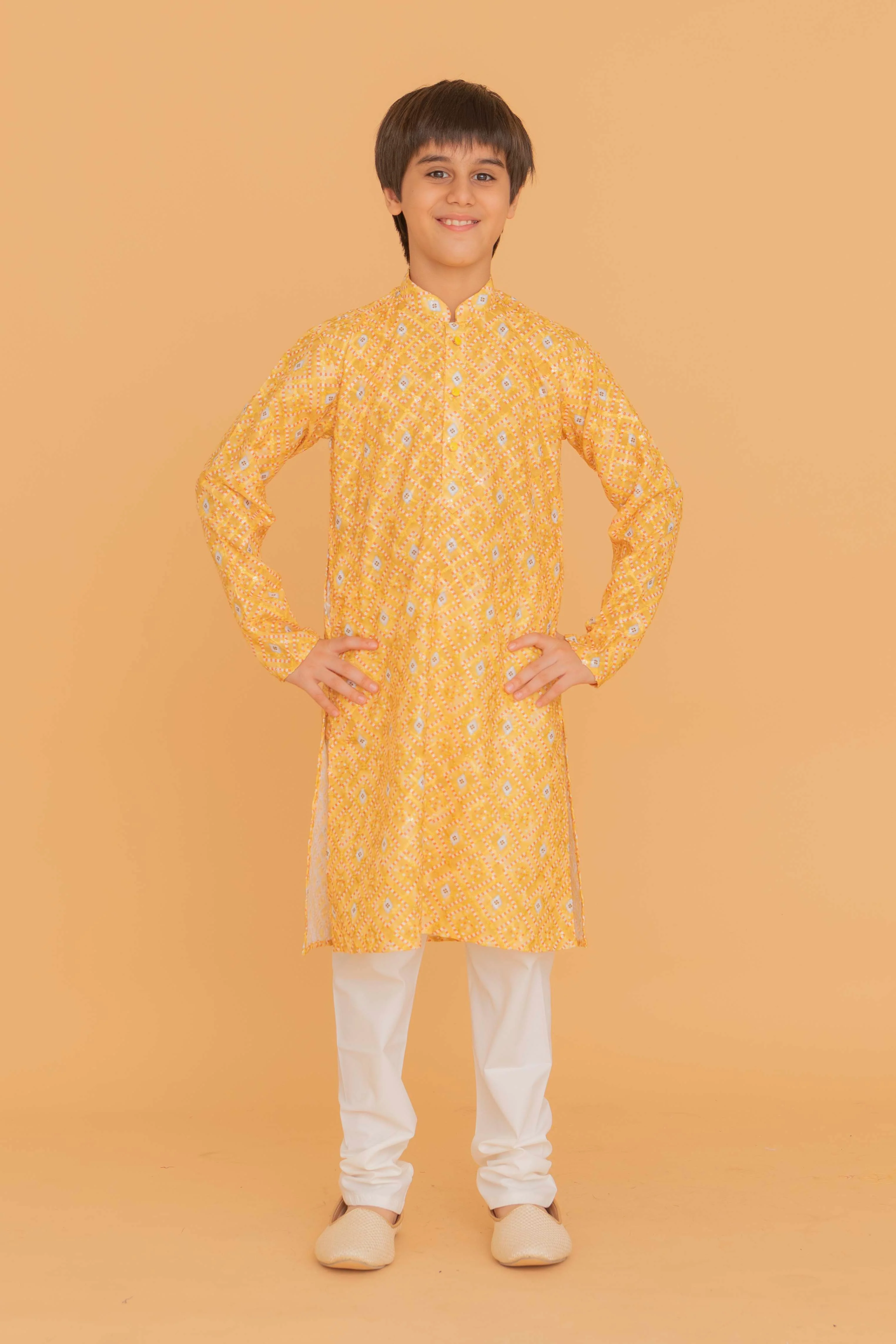 MLS KIDS PRINTED KURTA PAJAMA