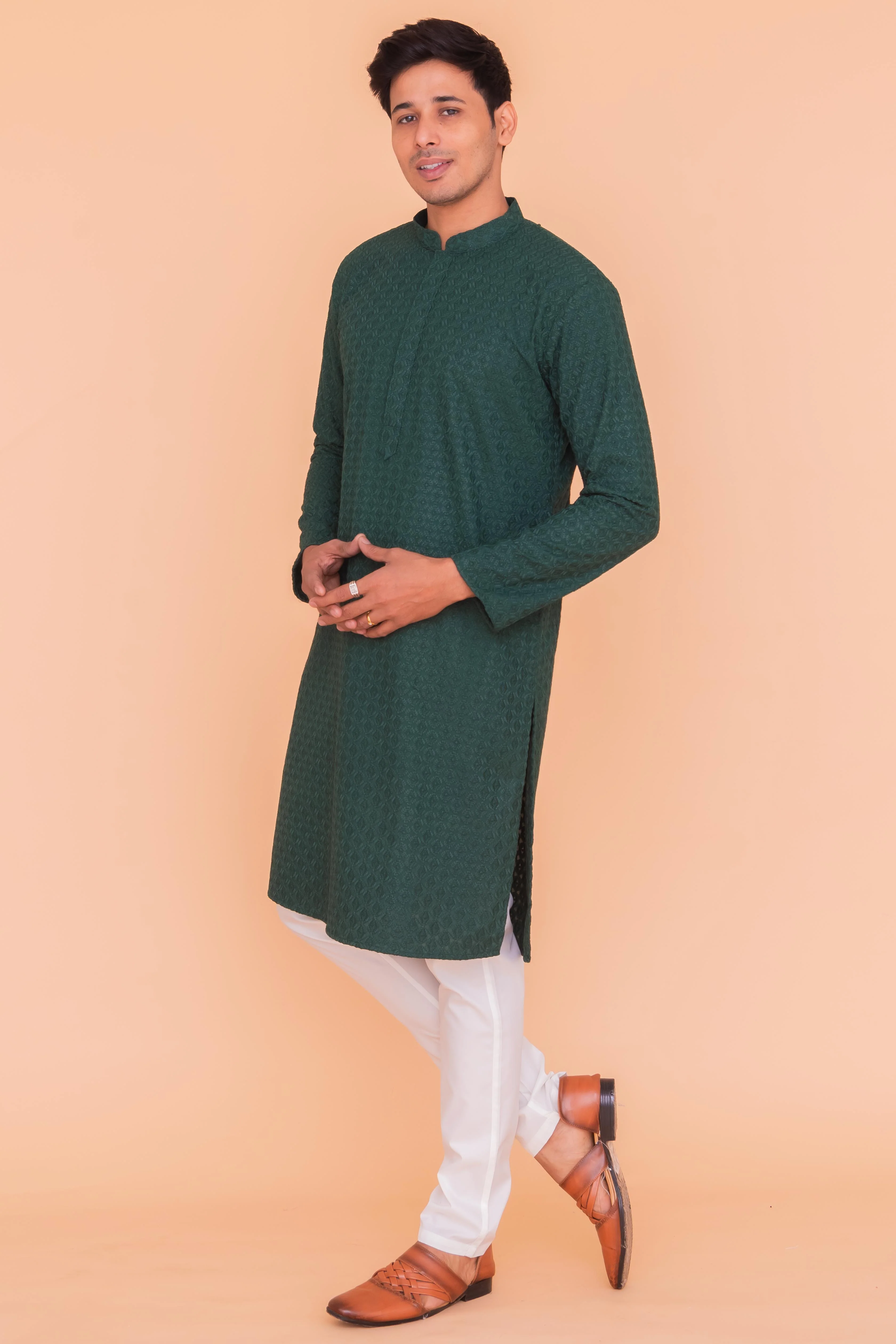 MLS CHIKANKARI KURTA PAJAMA