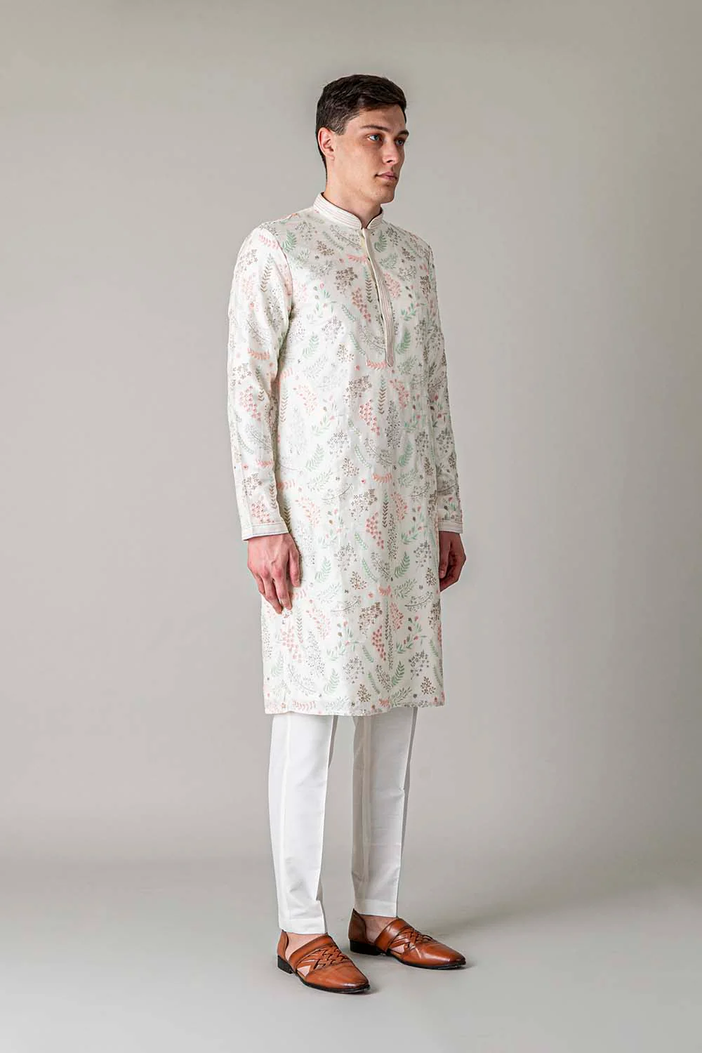 MLS EMBROIDERED KURTA PAJAMA