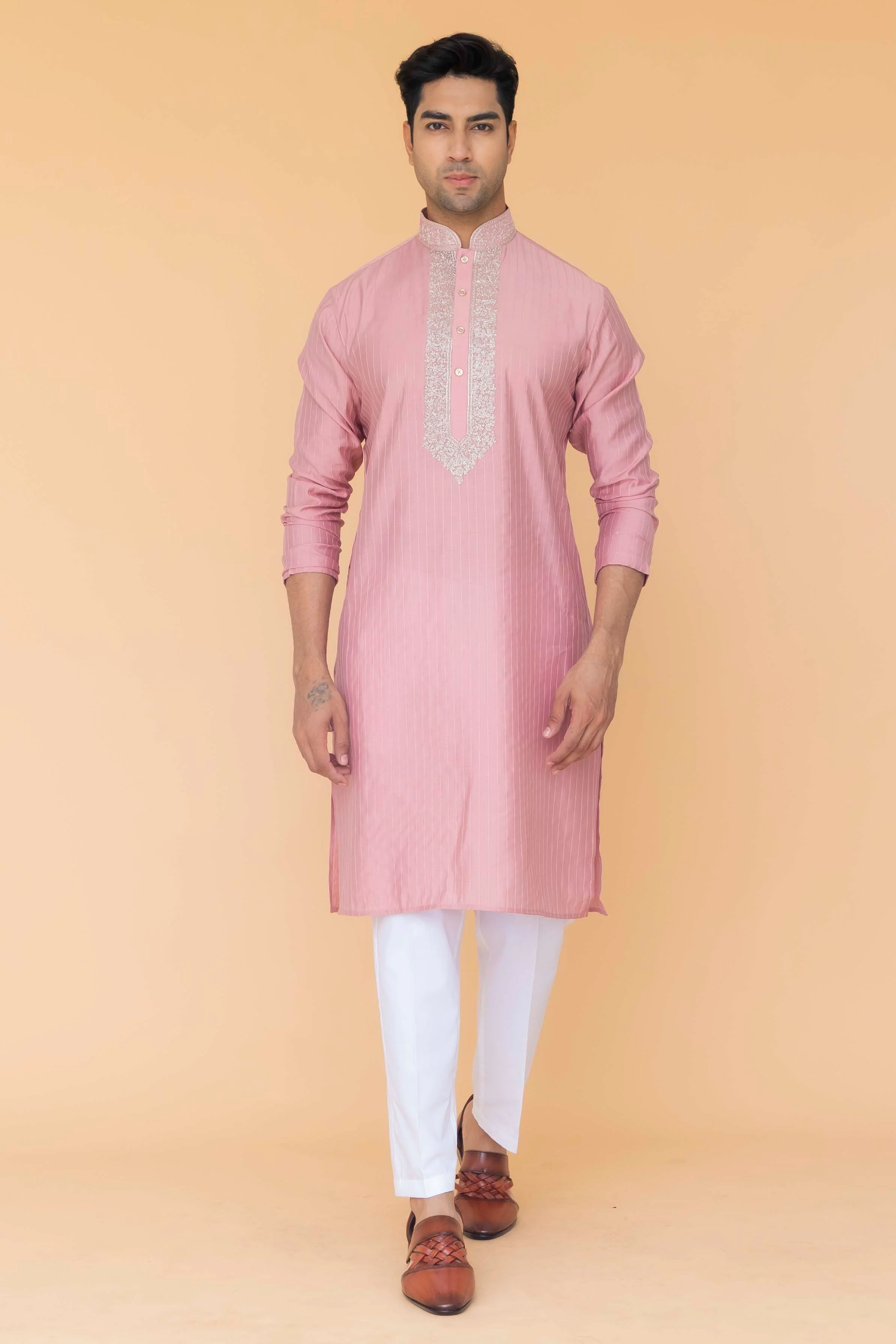 MLS EMBROIDERED KURTA PAJAMA
