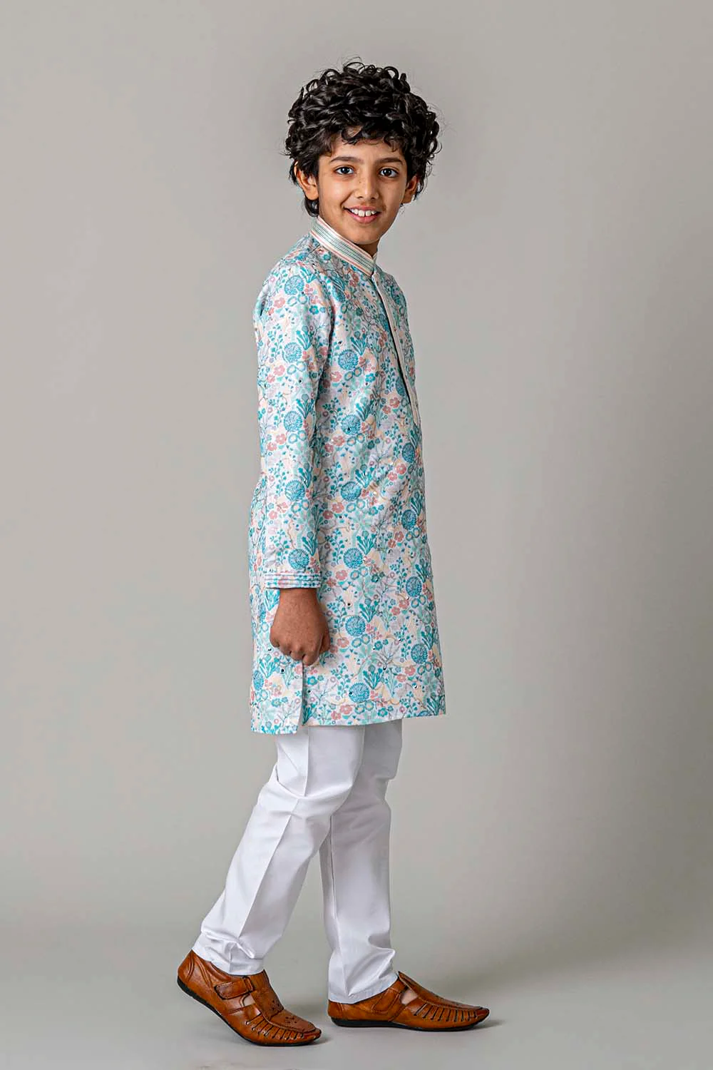 MLS KIDS EMBROIDERED KURTA PAJAMA