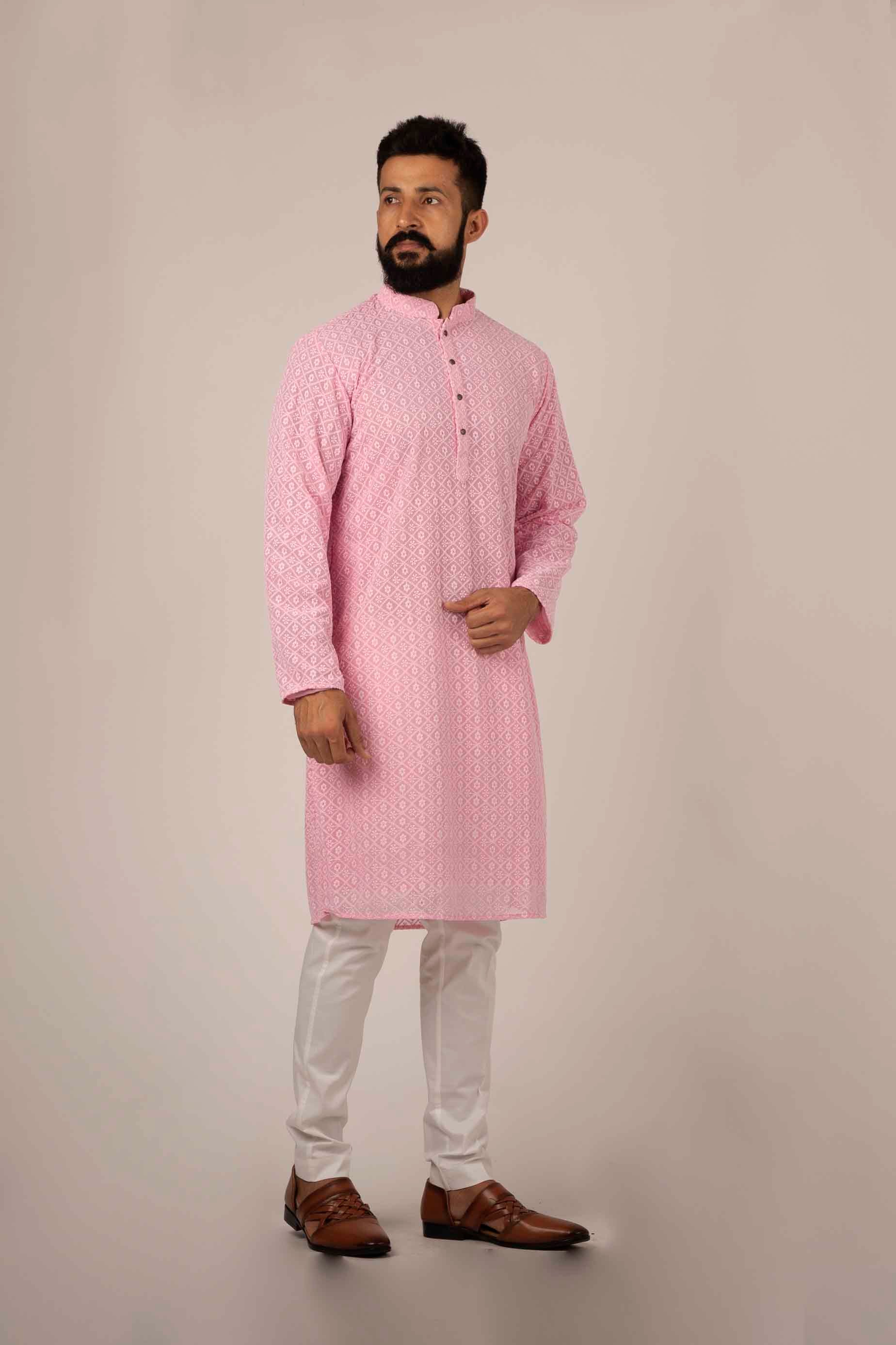 MLS Georette Chikan Kurta PAJAMA