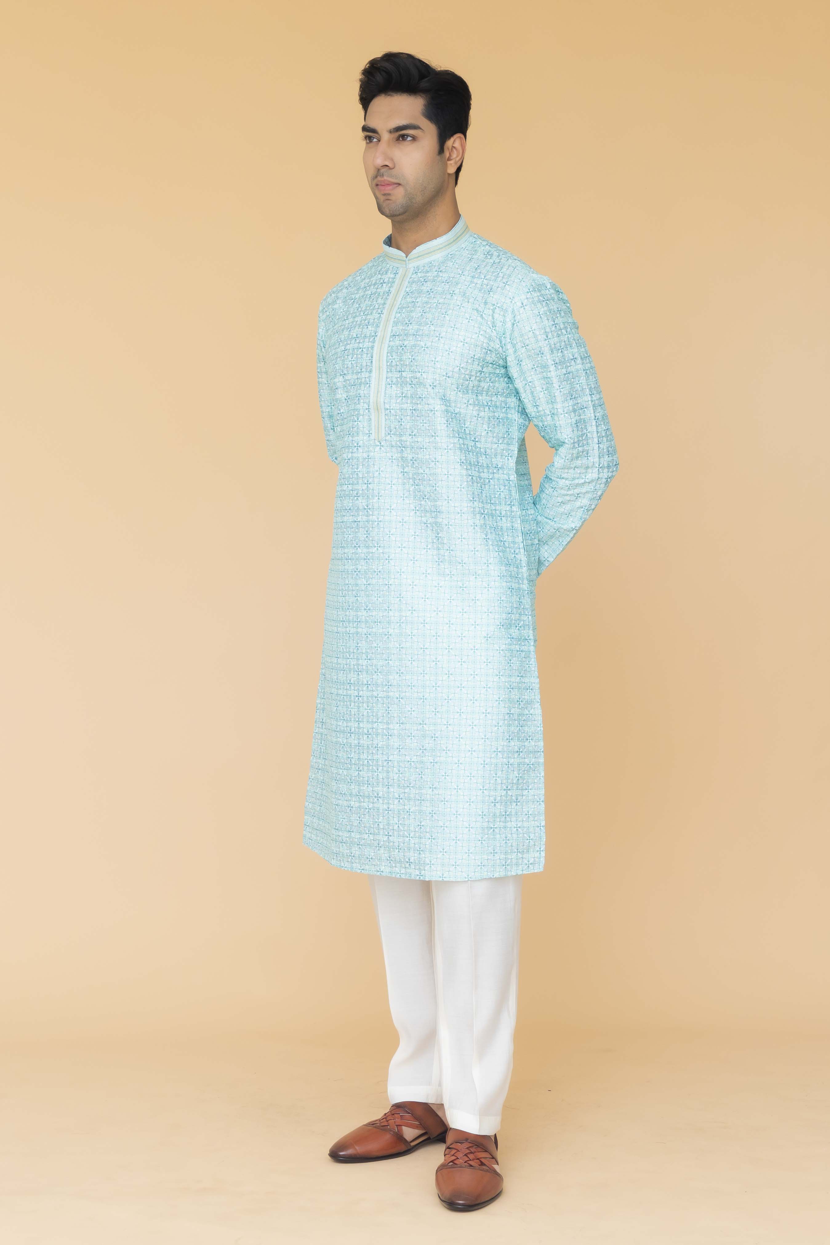 MLS EMBROIDERED KURTA PAJAMA