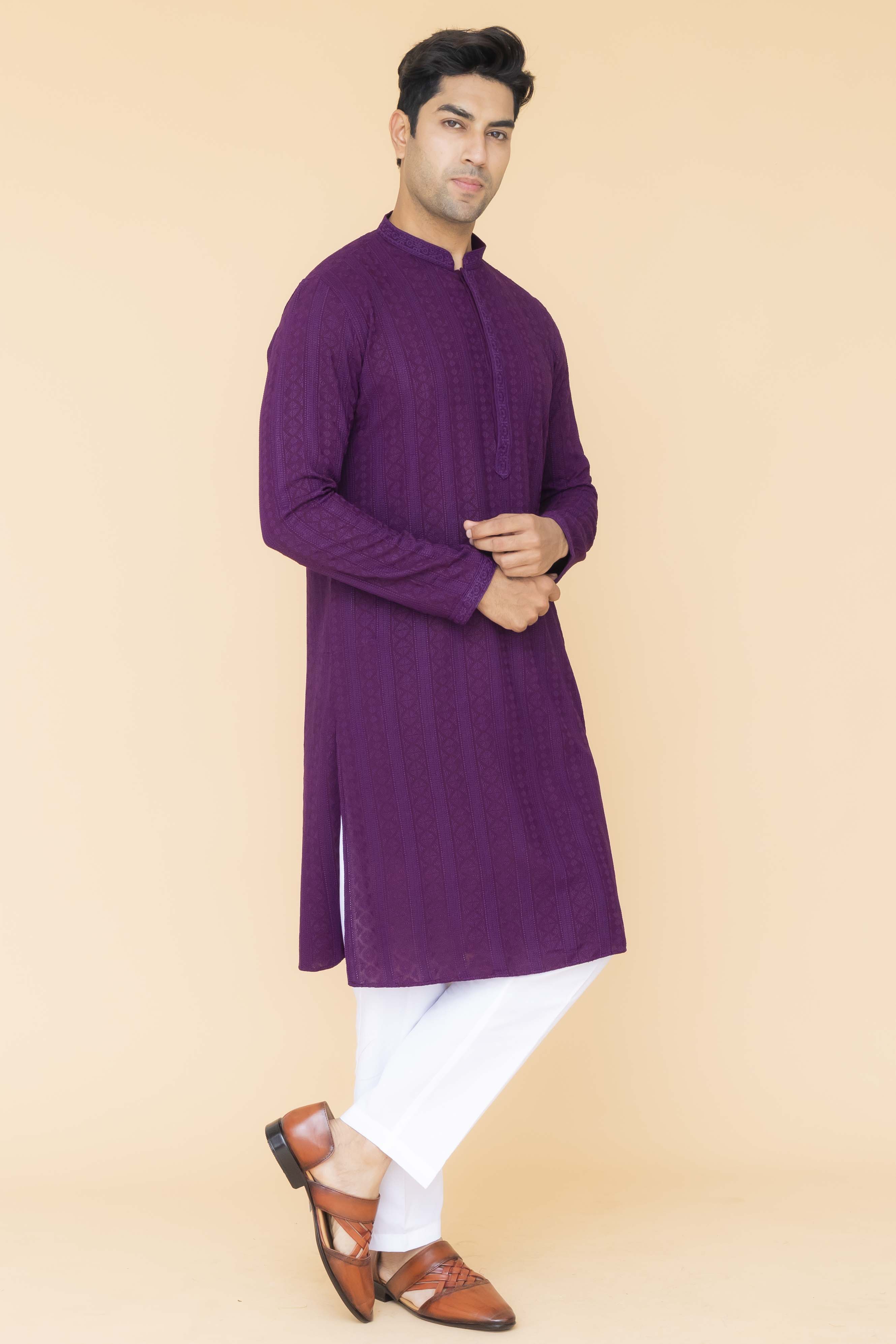 MLS CHIKANKARI KURTA PAJAMA
