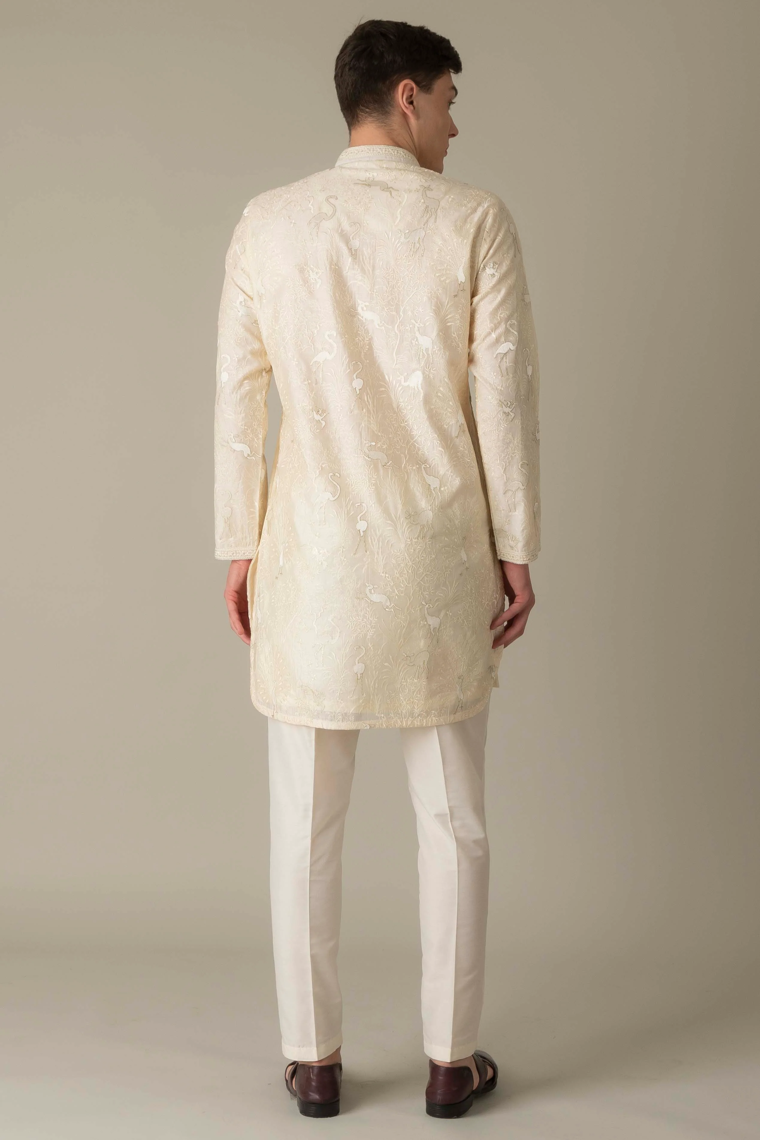 MLS EMBROIDERED KURTA PAJAMA